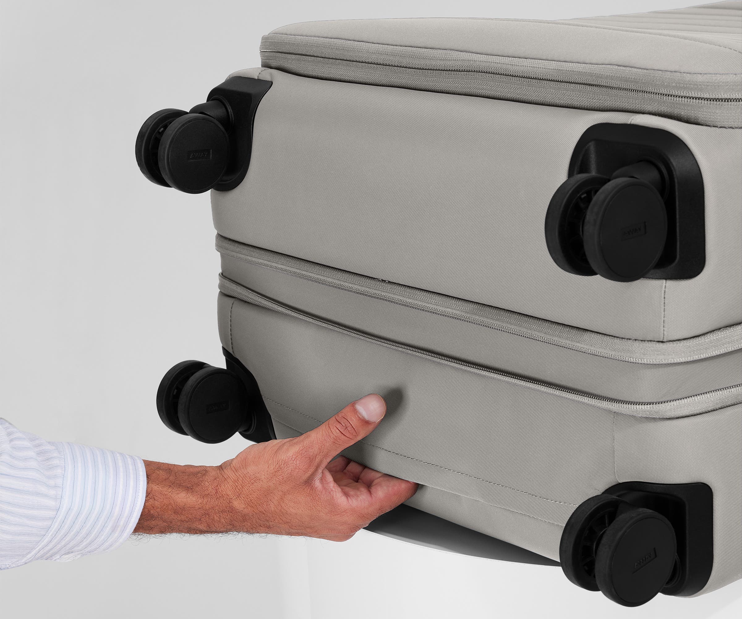 Premium Softside Large Luggage in Cloud Gray - Perfect for Air Travel, Business Trips & Weekend Getaways