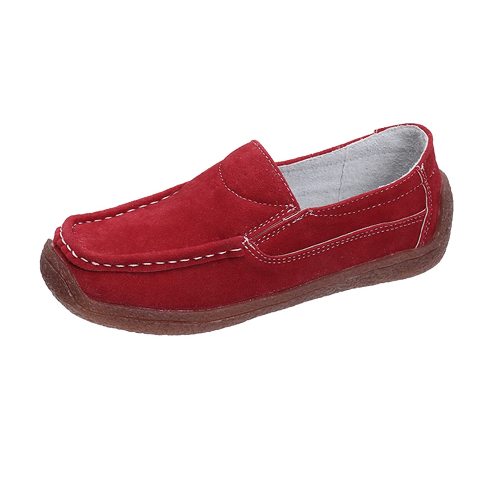 Women's Comfortable Casual Flat Pump Shoes - Breathable Slip-On Dress Shoes with Round Toe | Perfect for Office, Travel & Everyday Wear