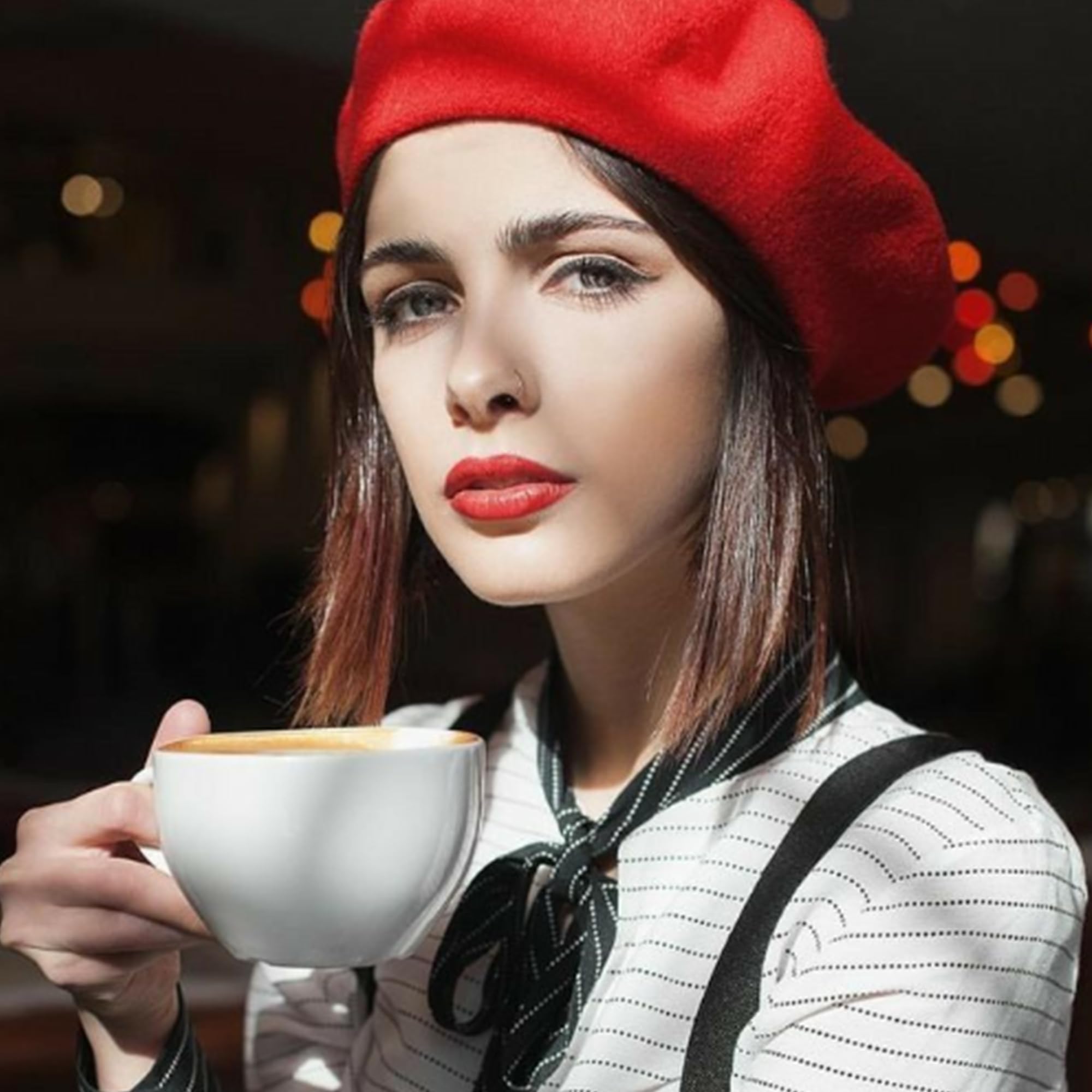Women's Wool French Beret - Classic Stretchable Solid Beanie Hat for Women | Winter Fashion Accessory, Casual Outfit & Travel Hat