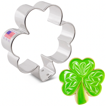 Ann Clark Small Shamrock Cookie Cutter - Stainless Steel Baking Tool for St. Patrick's Day, Christmas, and Holiday Cookies - Perfect for DIY Decorating, Parties, and Gift Giving