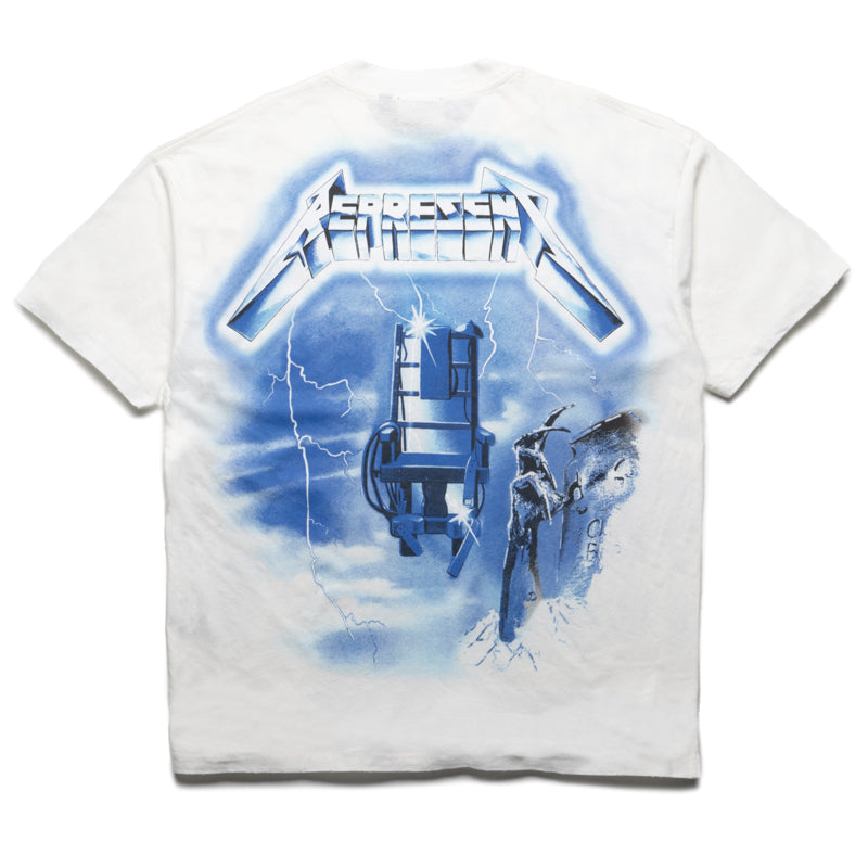 Metallica x Represent Ride The Lightning T-Shirt - Flat White | Vintage Band Tee for Concerts & Rock Music Fans
