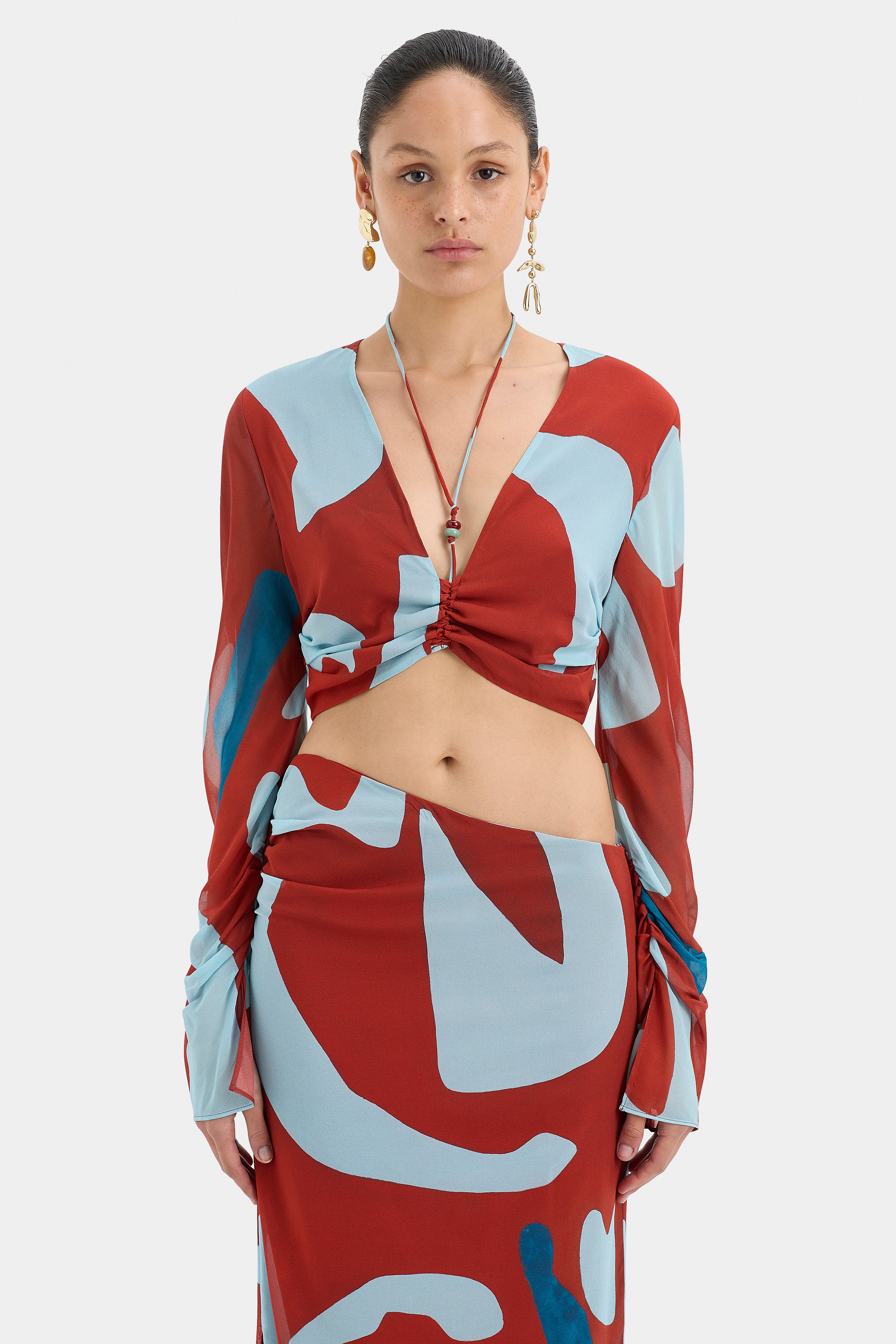 Frankie Gathered Sleeve Blouse for Women - Elegant Ruffled Tops for Casual & Office Wear | Perfect for Date Night, Work, and Special Occasions