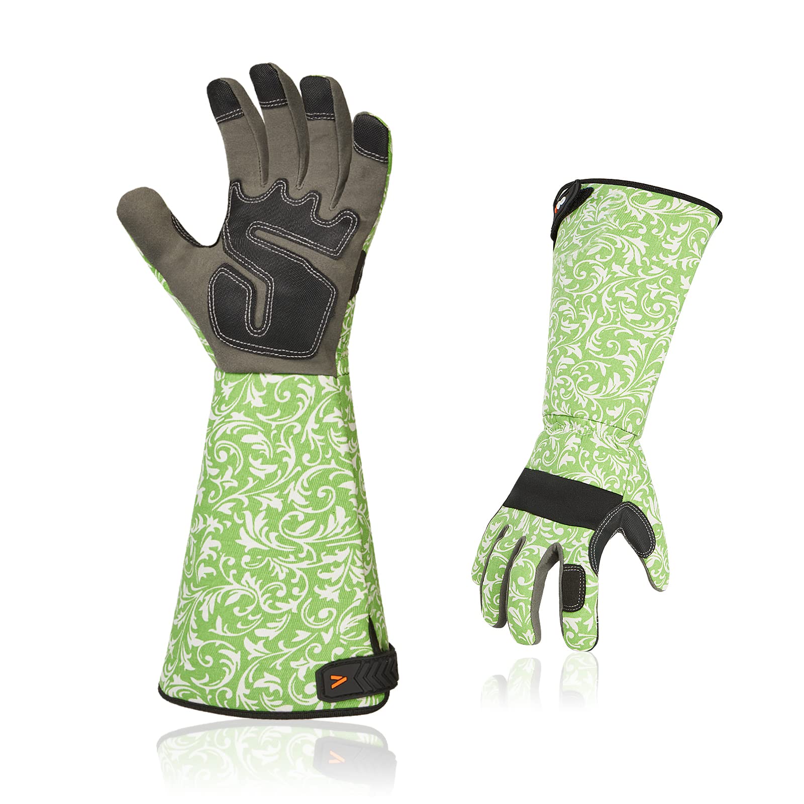 Vgo Women's Gardening Gloves - Long Sleeve Safety Work Gloves with Puncture Proof Protection & Touchscreen Compatibility (Size XS, Green, AL6608-FM) - Perfect for Outdoor Planting, Landscaping & Farm Work