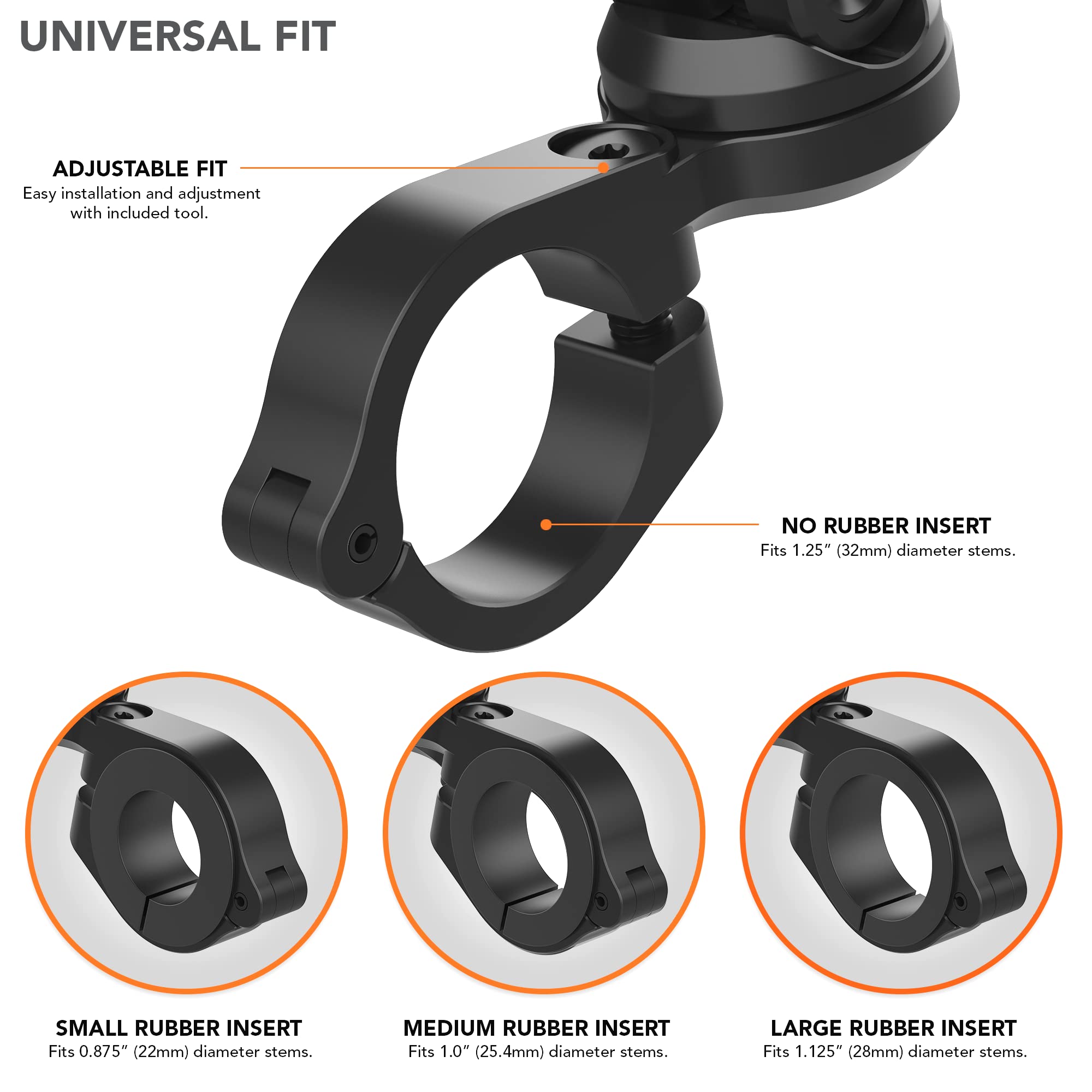 Rokform iPhone 13 Pro Max Crystal Case with Motorcycle Handlebar Phone Mount - Durable Protection & Secure Riding Accessories for Adventure & Commute