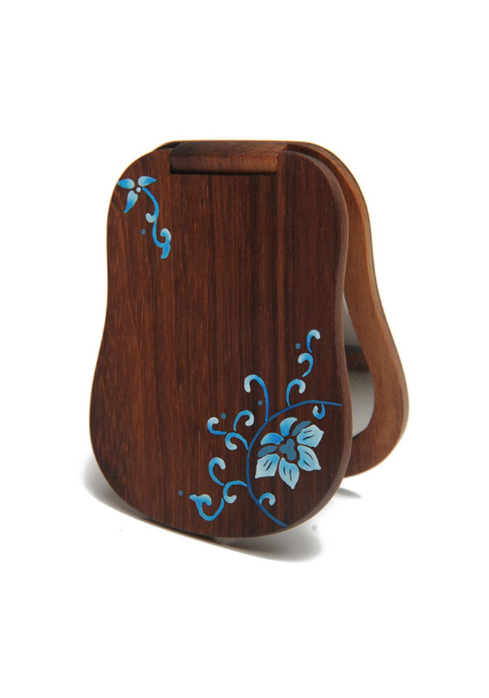 Blue Lotus Mirror - Elegant Handcrafted Wall Decor for Home & Office | Perfect for Living Room, Bedroom, or Meditation Space