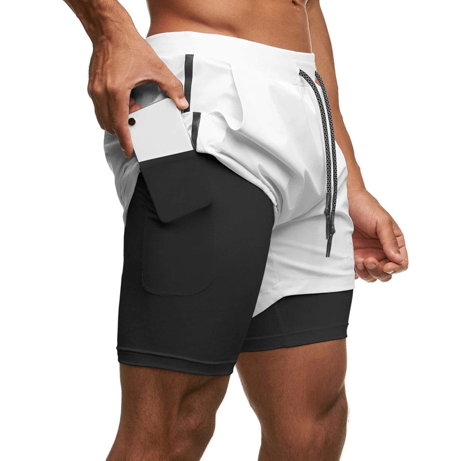 AvoDovA Men's 2-in-1 Workout Running Shorts - 5