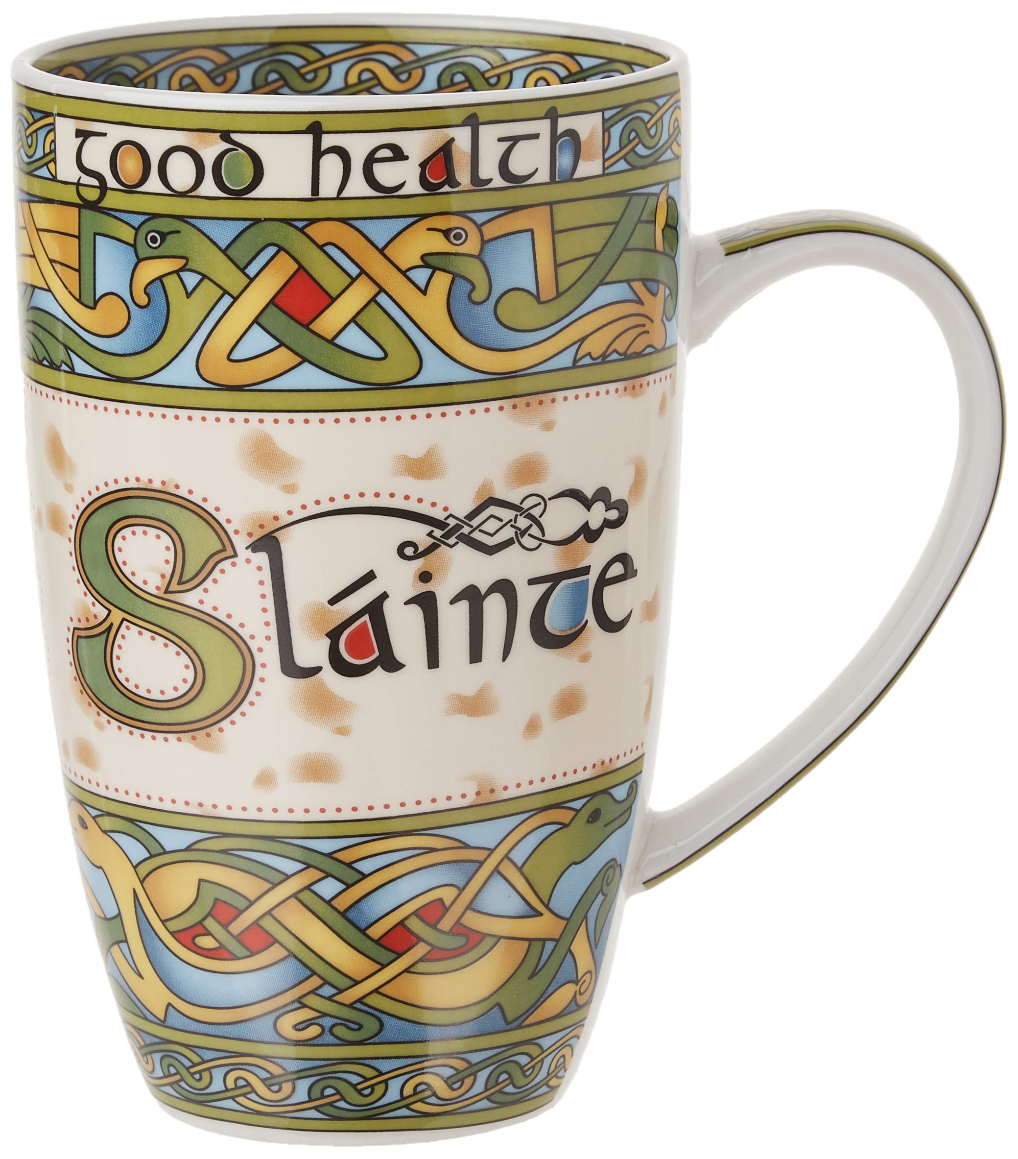 Premium Irish Weave Ceramic Mug Set - Traditional Sláinte Design - Perfect for Coffee, Tea & St. Patrick's Day Celebrations