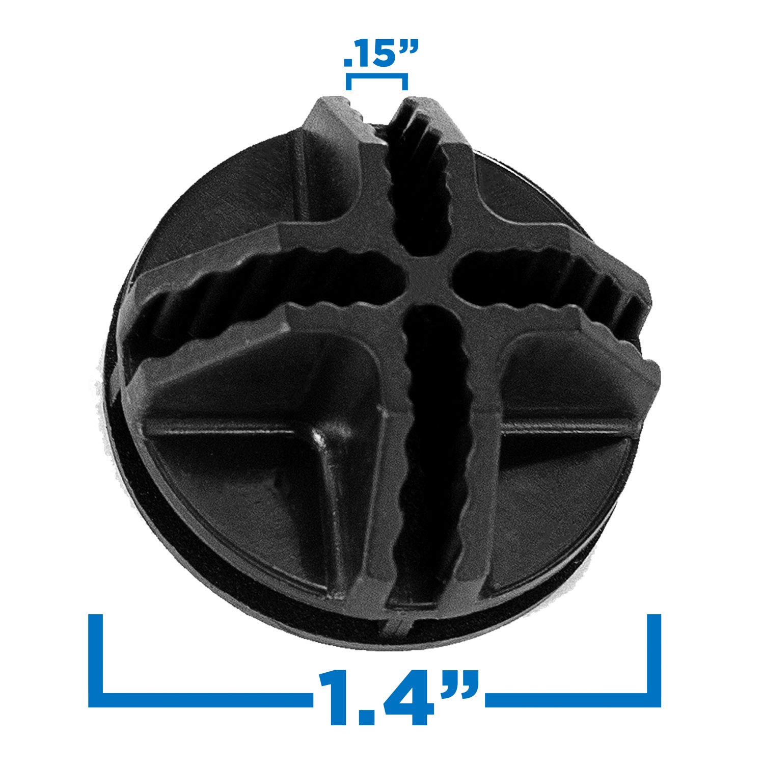 24-Piece Black Storage Cube Connectors for Modular Organizers - Fits 0.16