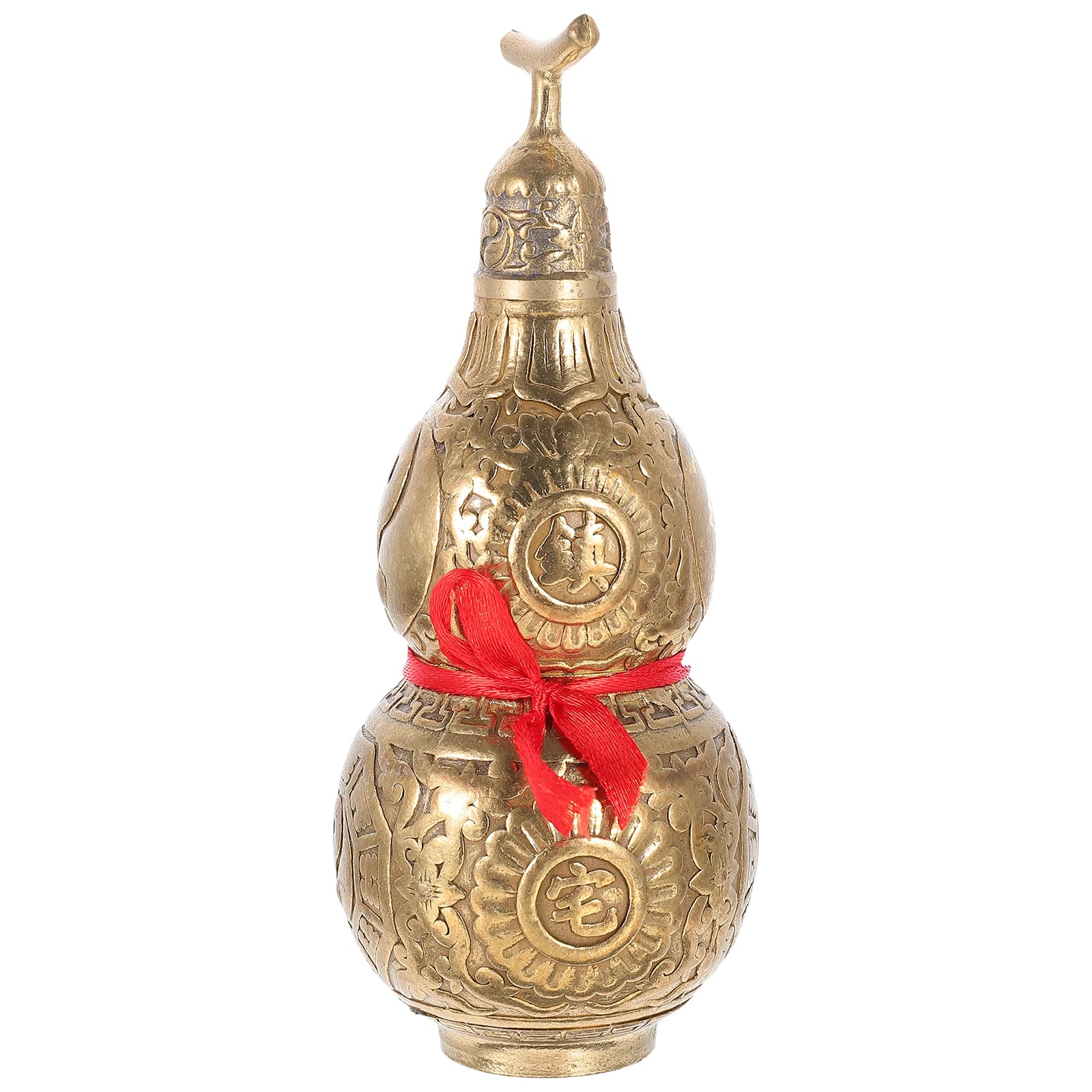 Handmade Copper Gourd Decor - Elegant Home & Office Desk Ornament for Feng Shui, Bohemian Decor, and Gift Giving