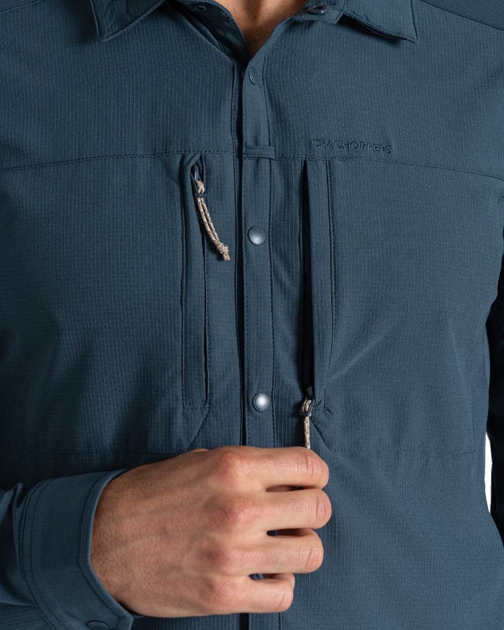 Craghoppers Men's NosiLife Pro Long Sleeve Shirt - Insect Repellent Travel & Outdoor Adventure Shirt for Hiking, Camping & Safari