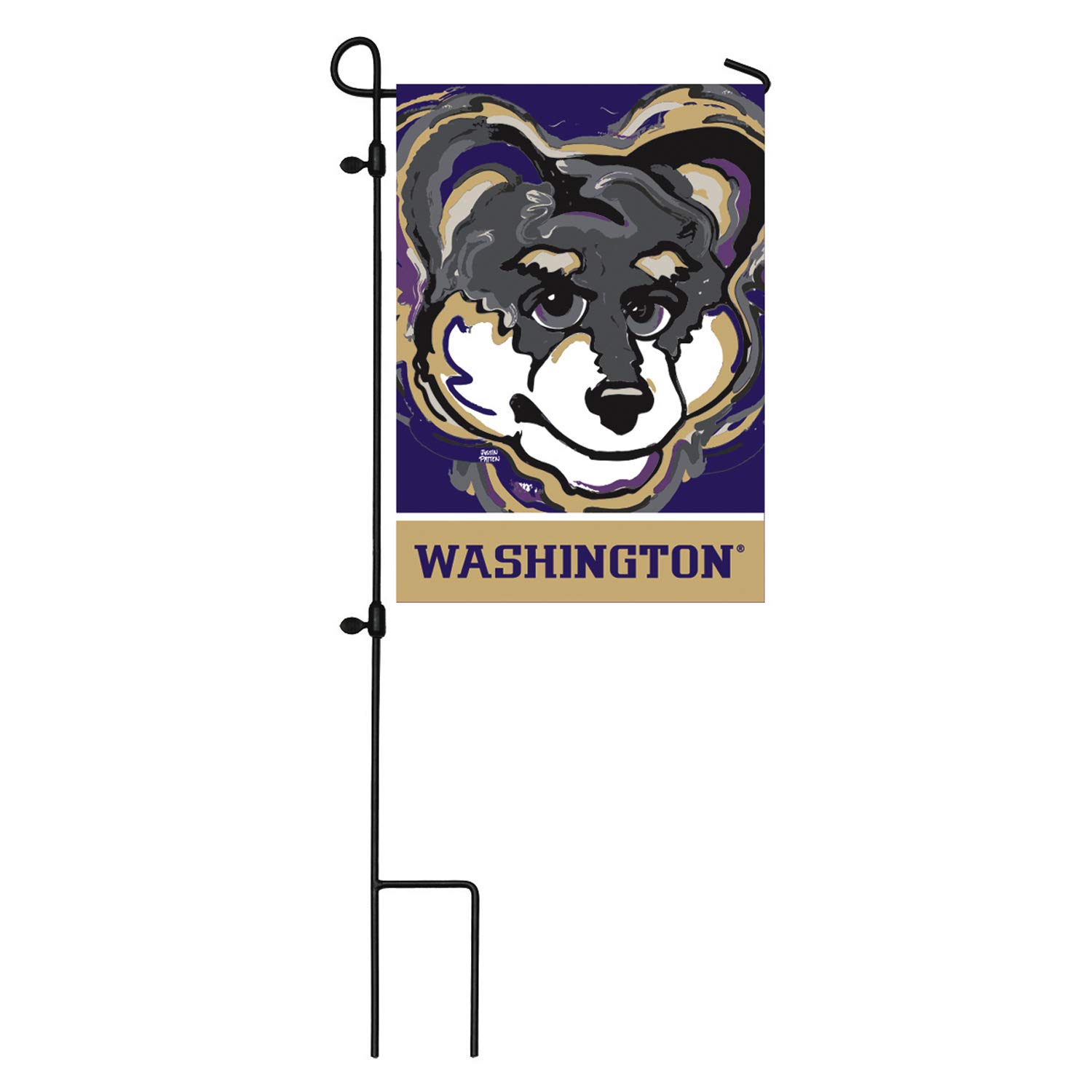 NCAA University of Washington Suede Garden Flags - Officially Licensed College Team Sports Decor for Outdoor & Game Day Display