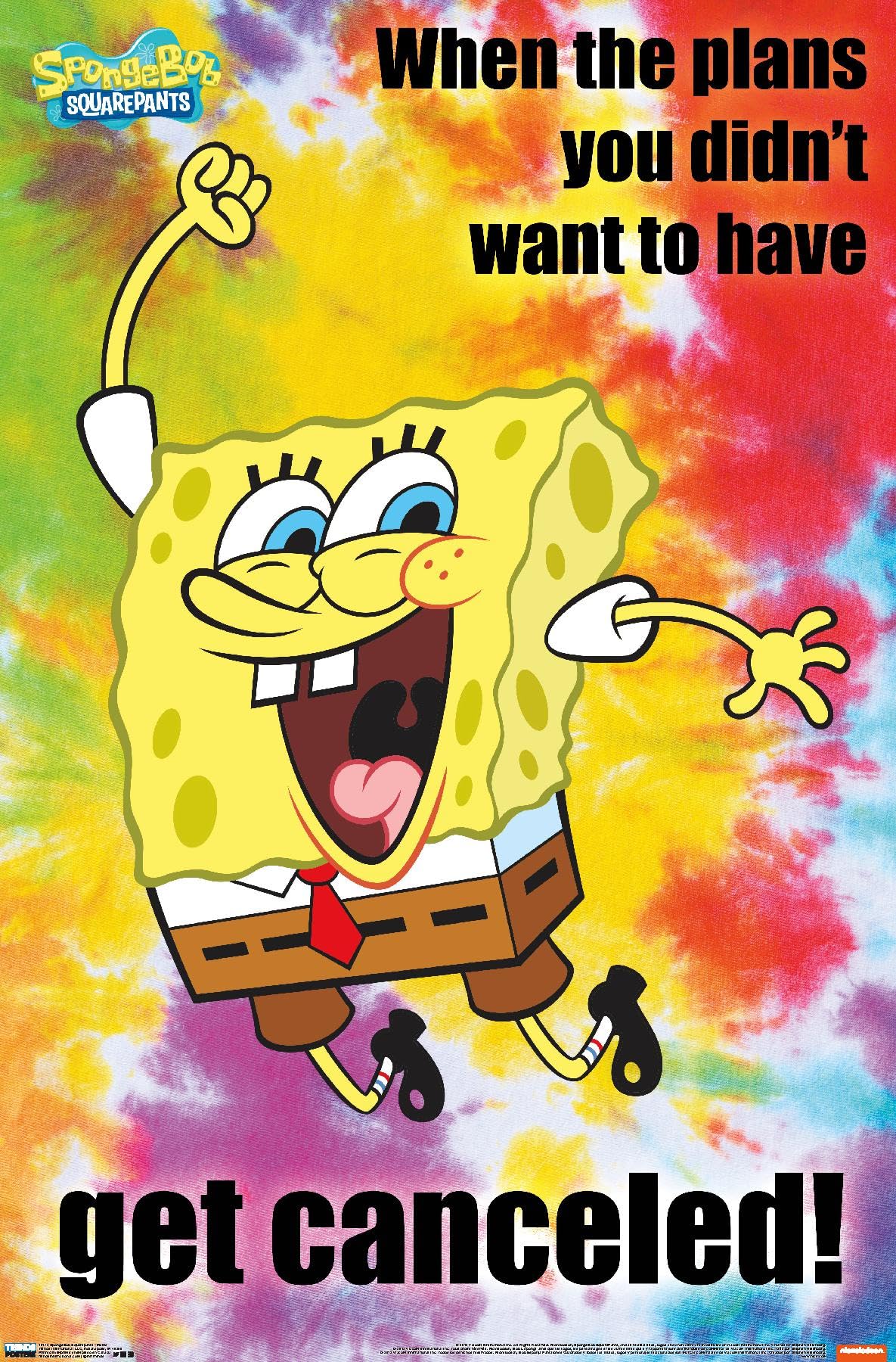 Spongebob Squarepants Meme Wall Poster 22.375x34 Inches - Premium Unframed Nickelodeon Cartoon Decor for Bedroom, Living Room & Office | Trends International