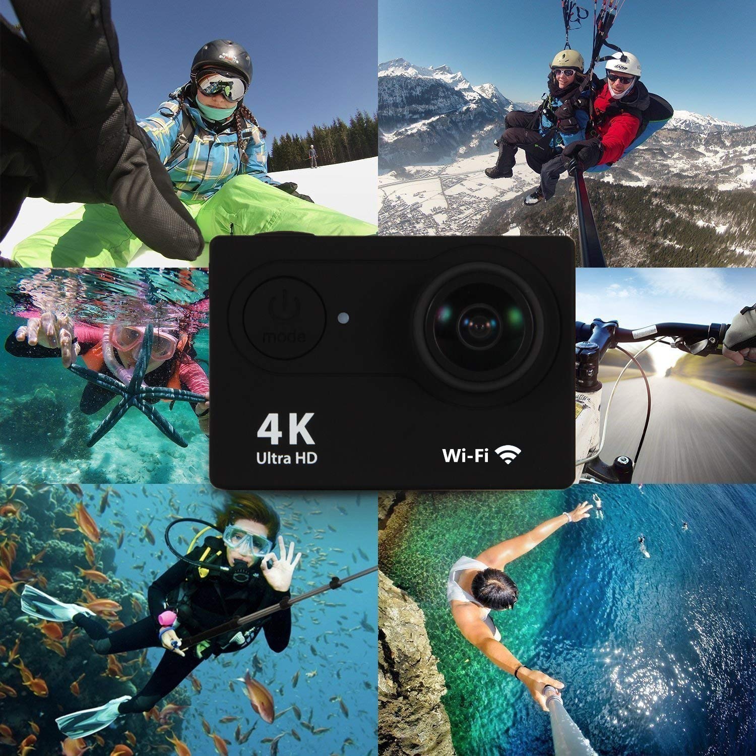 4K WiFi Waterproof Action Camera - Mini Sports DV for Outdoor, Aerial, Diving & Time Lapse (White, Small) | Perfect for Adventure, Travel & Extreme Sports