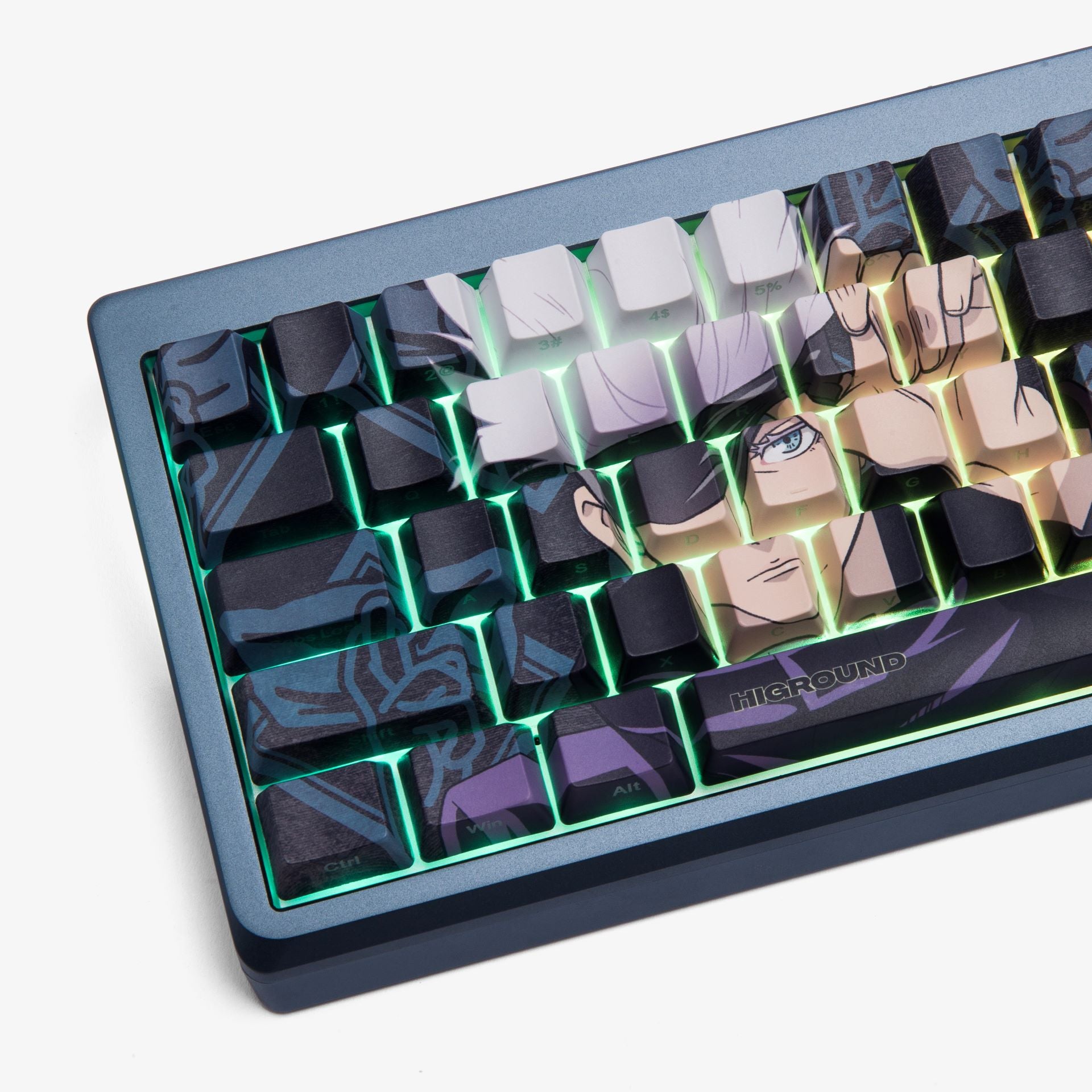 JJK x HG Summit 65 Mechanical Keyboard - Custom Gojo Satoru Theme - Gaming & Office Use for Anime Fans