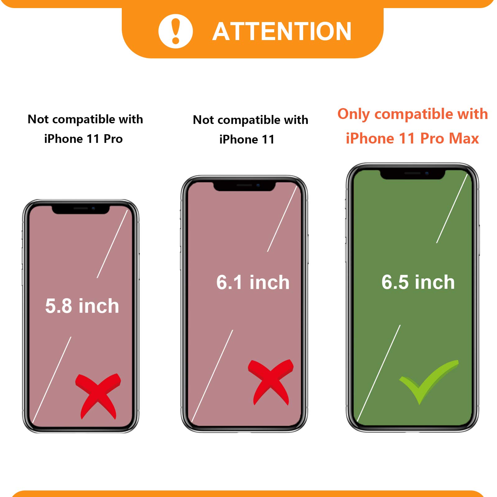 Premium PU Leather Magnetic Detachable Wallet Case for iPhone 11 Pro Max (6.5 inch) - Shockproof Flip Cover with Card Holder, Kickstand & Wrist Strap | Perfect for Work, Travel & Everyday Use (Red)