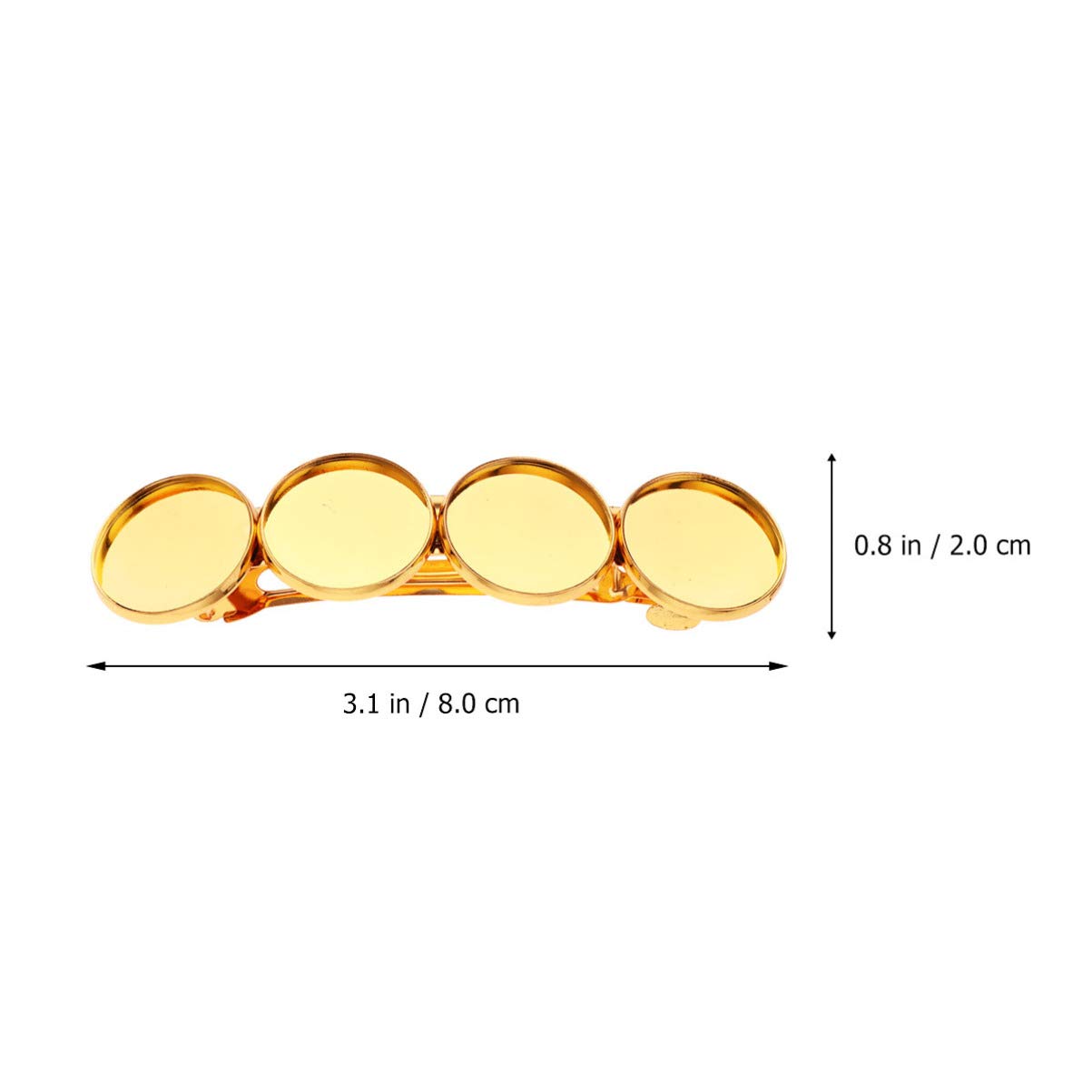 EXCLUZO 10pcs Elegant Hair Clips Set - Sparkly Round Metal Spring Hairpins, Ponytail Holders & Barrettes for Women (Golden) | Perfect for Weddings, Parties & Everyday Hairstyling