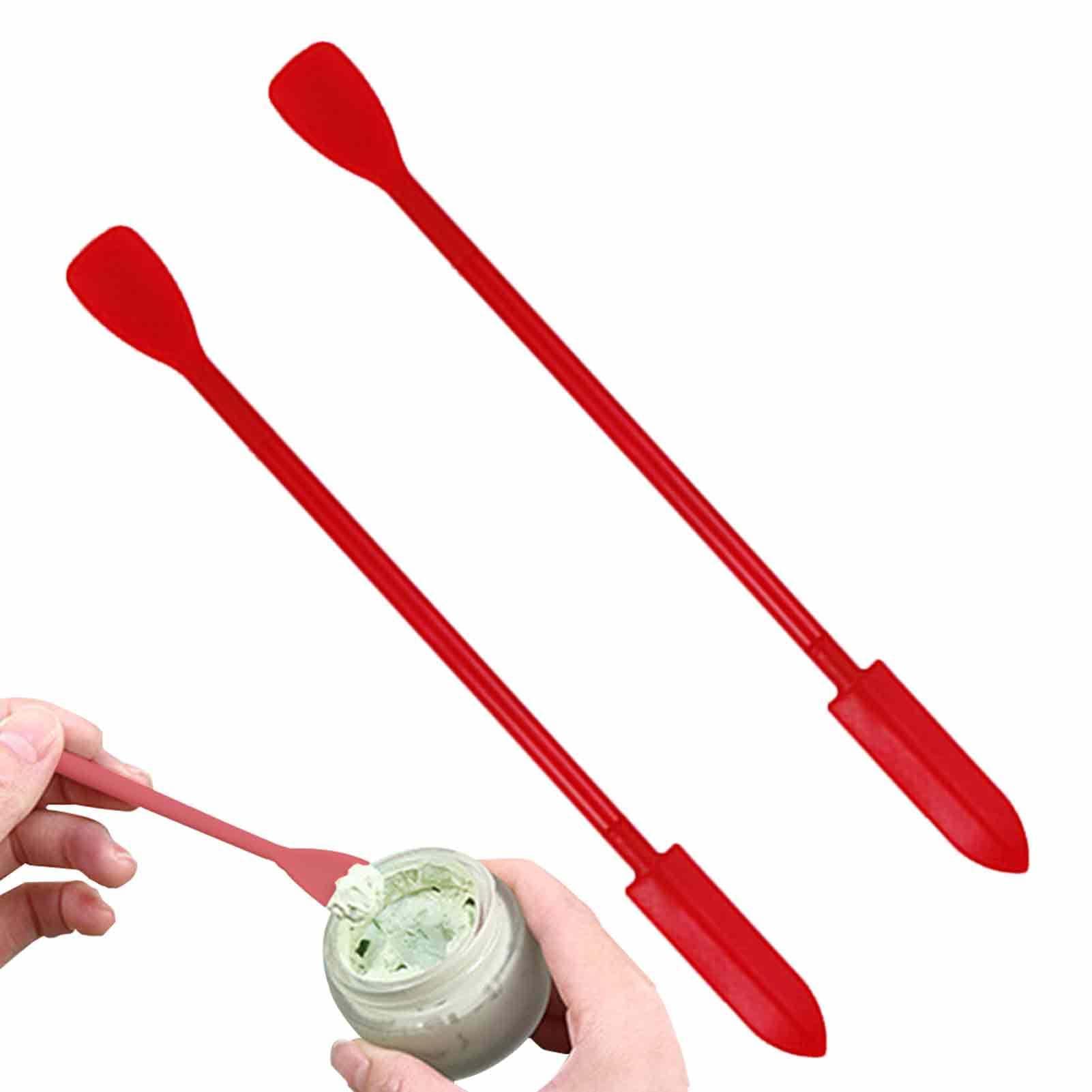 pologmase Makeup Spatula - 2 Pack Reusable Silicone Beauty Spatulas for Cosmetics, Creams, Skincare & DIY Crafts | Perfect for Foundation, Lip Balm, Face Masks & Small Bottle Applications