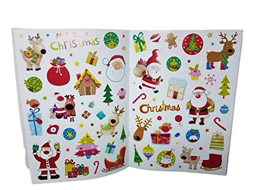 Christmas Coloring & Activity Book Set for Kids, Teens & Adults - 5 Books with 280+ Stickers, Word Scrambles & Find The Difference | Fun Holiday Stocking Stuffer Gift for Family, School & Travel Activities
