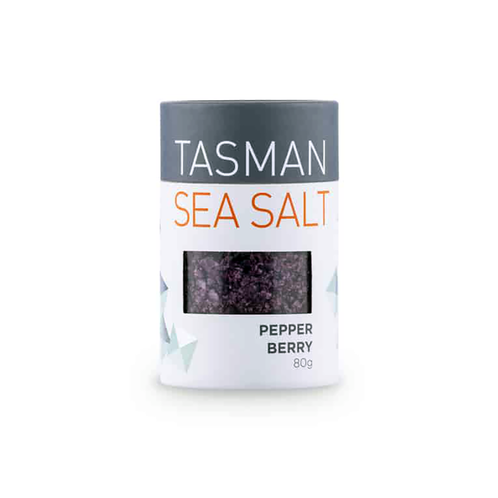 Premium Tasman Sea Salt Flakes with Pepper Berry - 80g | Gourmet Seasoning for Grilling, Roasting & Finishing Dishes