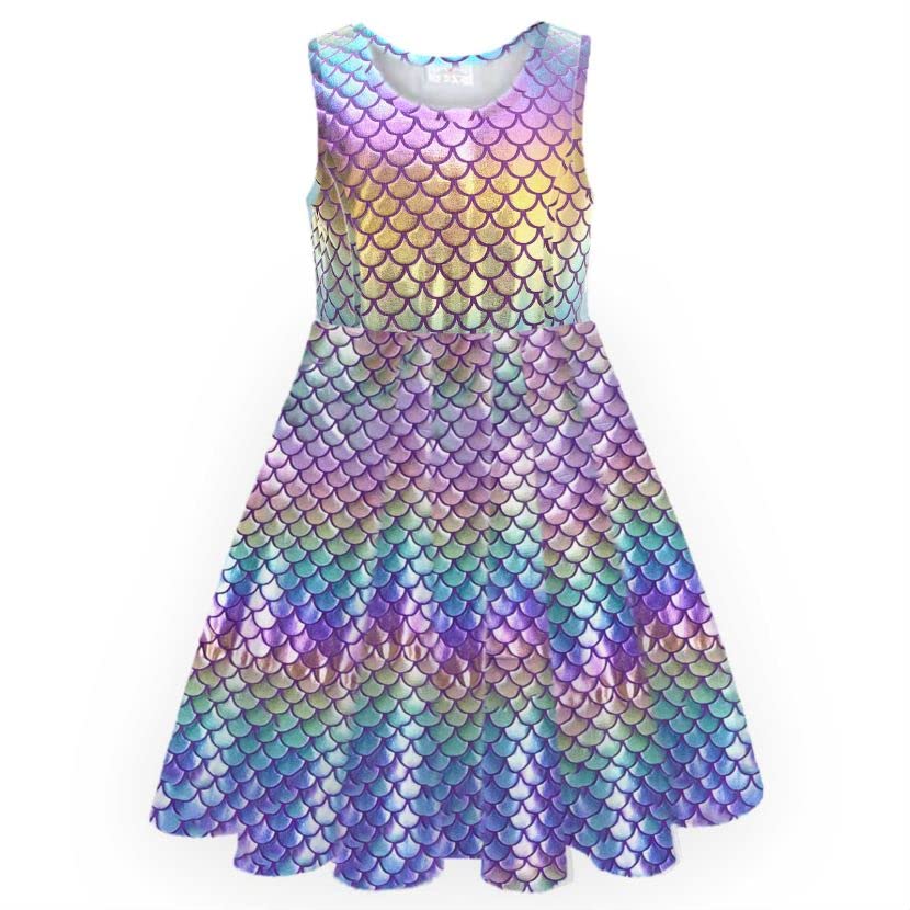 VIKITA Girls Summer Dresses - Sleeveless Sundress for Kids 2-12 Years | Playtime, Beach & Party Outfits for Toddlers to Preteens