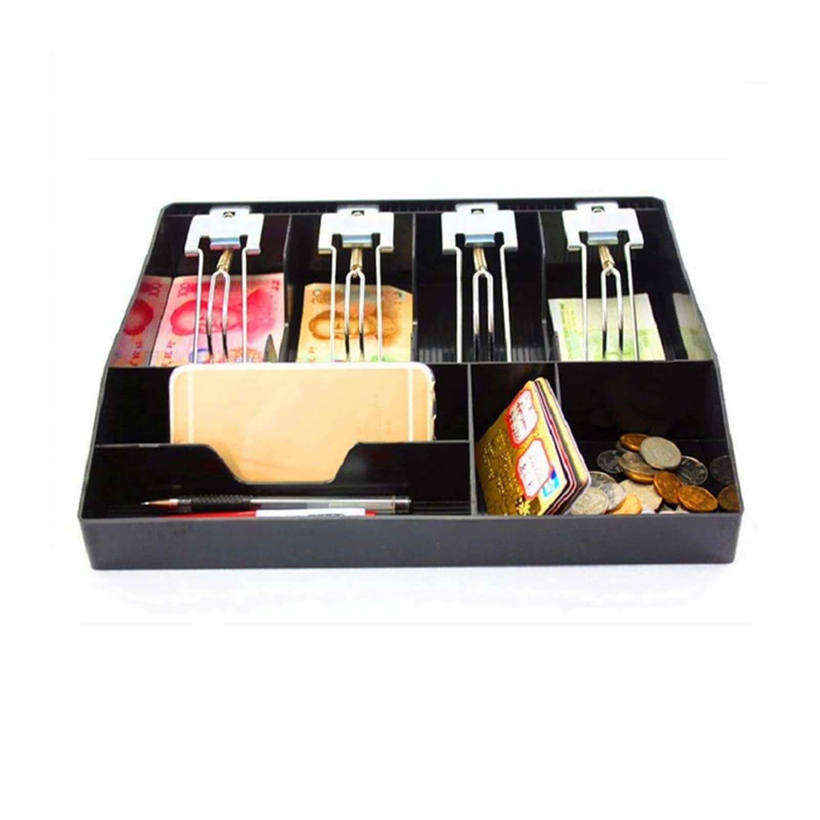 Sturdy Cash Register Drawer Box with Coin Tray - Durable Money Counter Case for Retail Stores & POS Systems | Perfect for Cashiers, Restaurants & Small Businesses (Color: A1)
