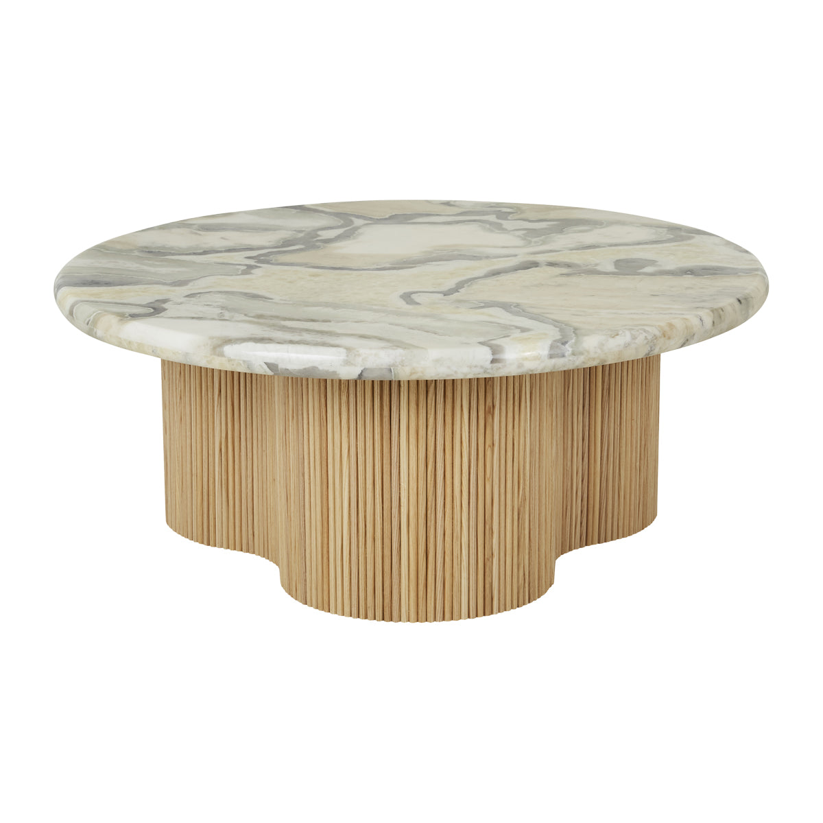 Artie Wave Ripple Coffee Table - Modern Glass Top End Table for Living Room, Bedroom & Office - Stylish Accent Furniture for Home Decor