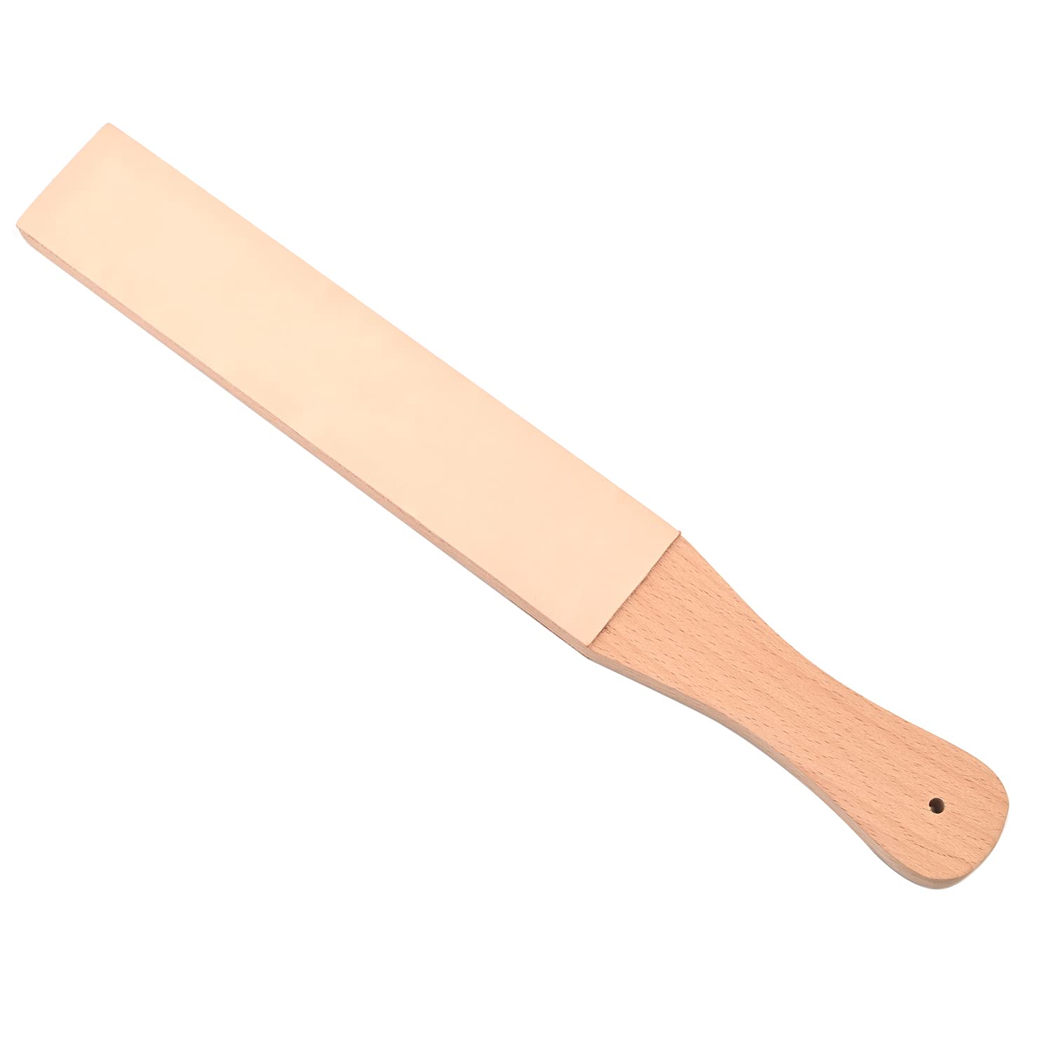 Premium Wooden Handle Leather Strop Sharpening Board - 2