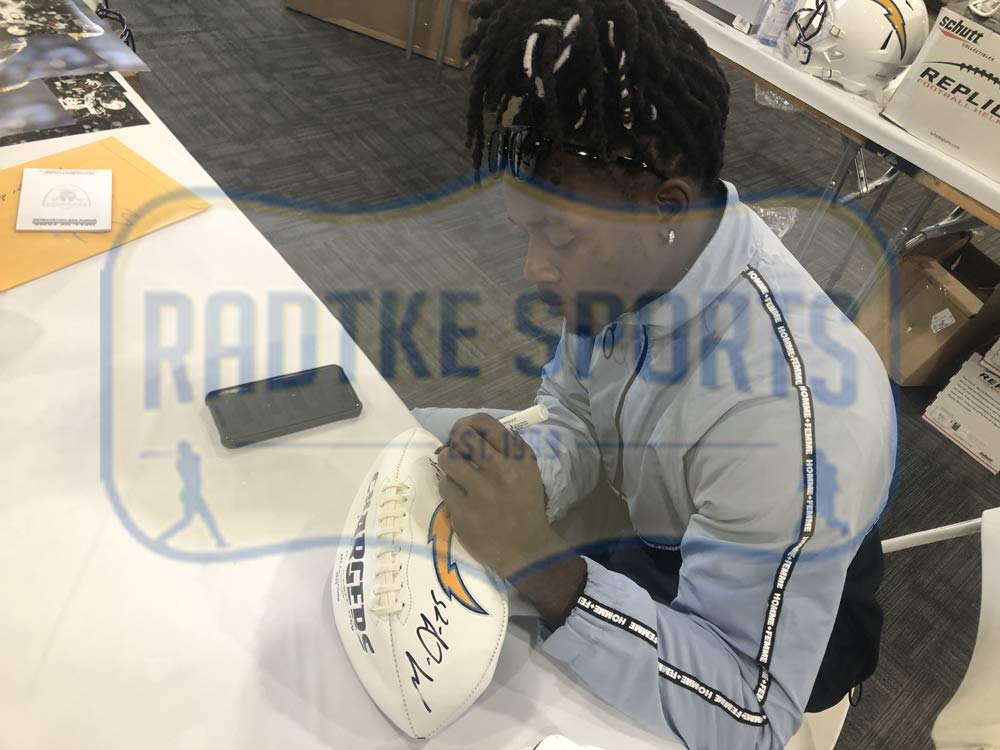 Melvin Gordon Autographed Los Angeles Chargers NFL Football - Signed & Embroidered Official Jersey - Perfect for Collectors, Sports Memorabilia Fans & Game Room Decor
