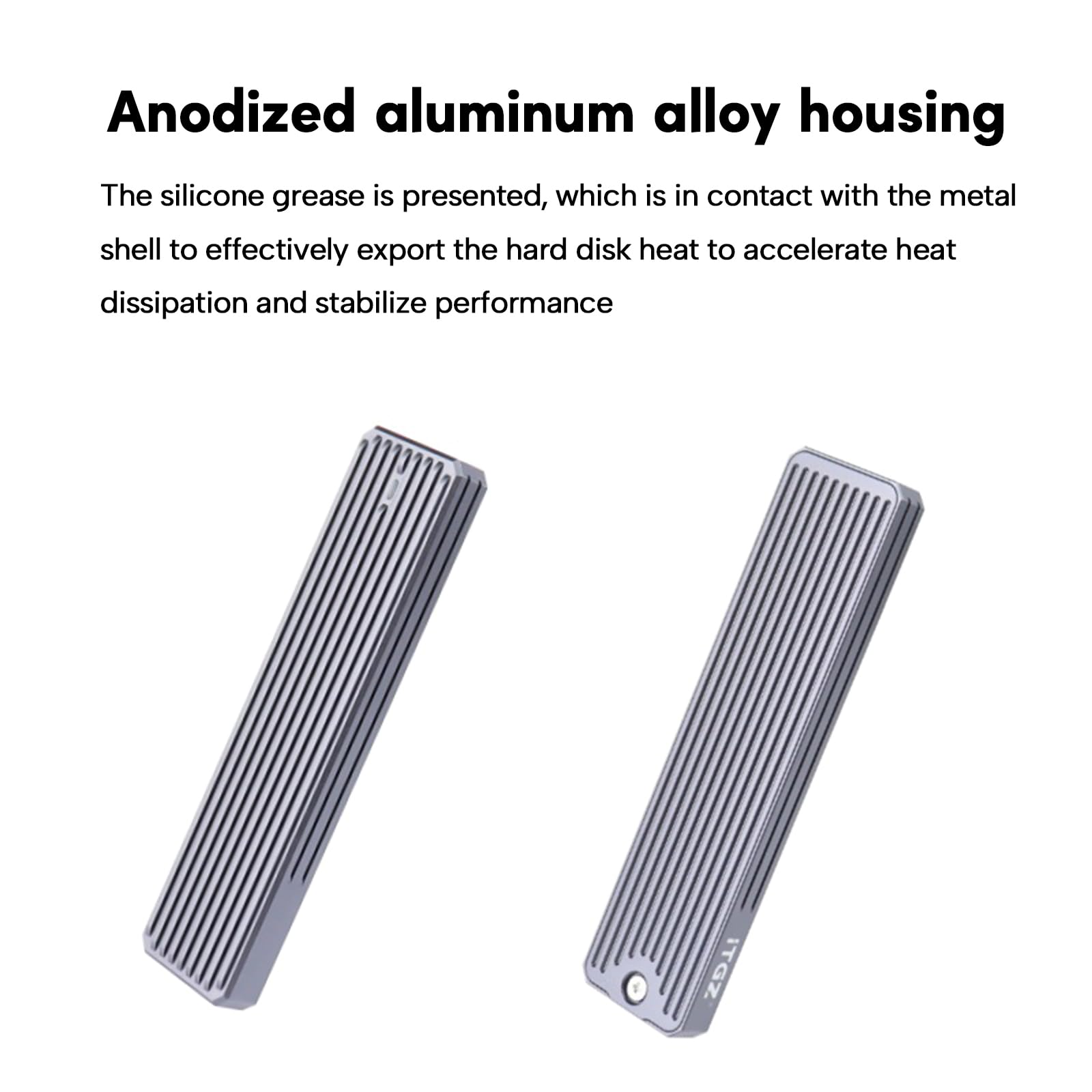 Premium Aluminum Alloy NVMe SSD Enclosure with RTL9210B Chip - 10Gbps USB 3.2 Gen2 for 2230/2242/2260/2280/22110 M.2 NVMe SSDs - Portable External Hard Drive Case for Laptop, Desktop & Gaming PC - Perfect for Data Backup, File Transfer & On-the-Go Storage