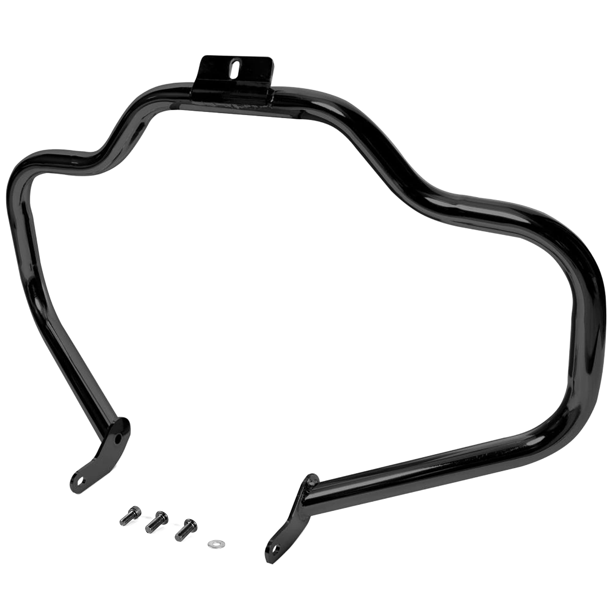 Krator Engine Guard Crash Bar for Harley Davidson CVO Softail Convertible FLSTSE3 (2012) - Durable Highway Mustache Design for Enhanced Motorcycle Protection - Perfect for Long Rides & Road Trips