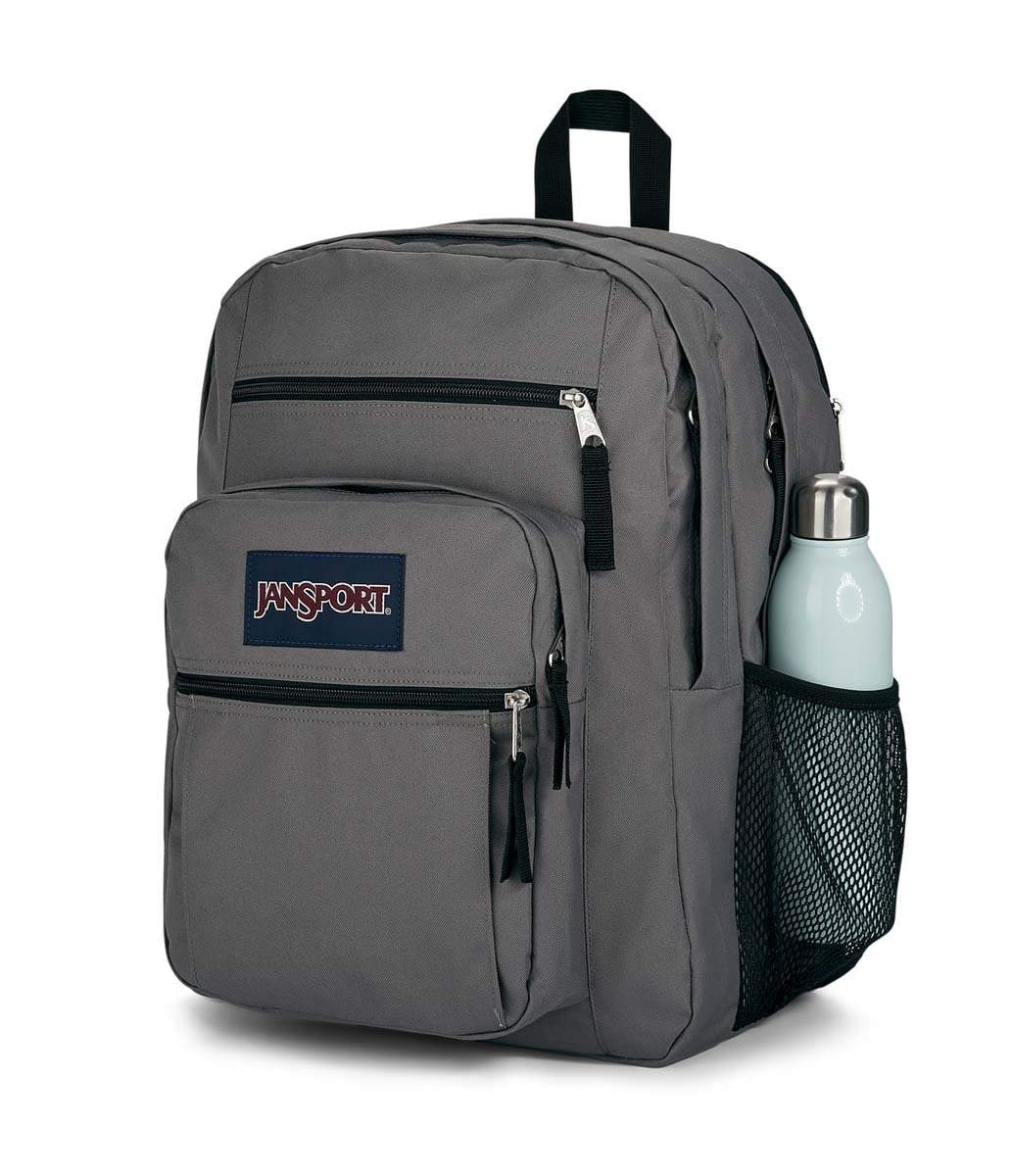 JanSport Big Student Backpack - Durable School & College Backpack with Laptop Compartment, Graphite Grey - Perfect for High School, College & Travel