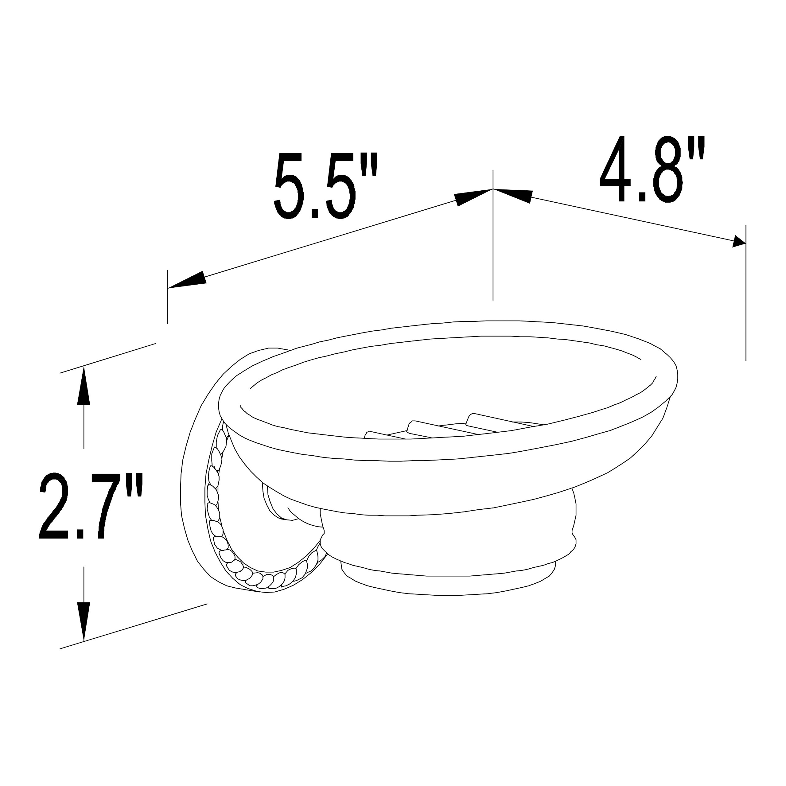 Canterbury Soap Dish 1515/SN in Satin Nickel Finish - Elegant Bathroom Organizer for Showers, Sinks, and Countertops