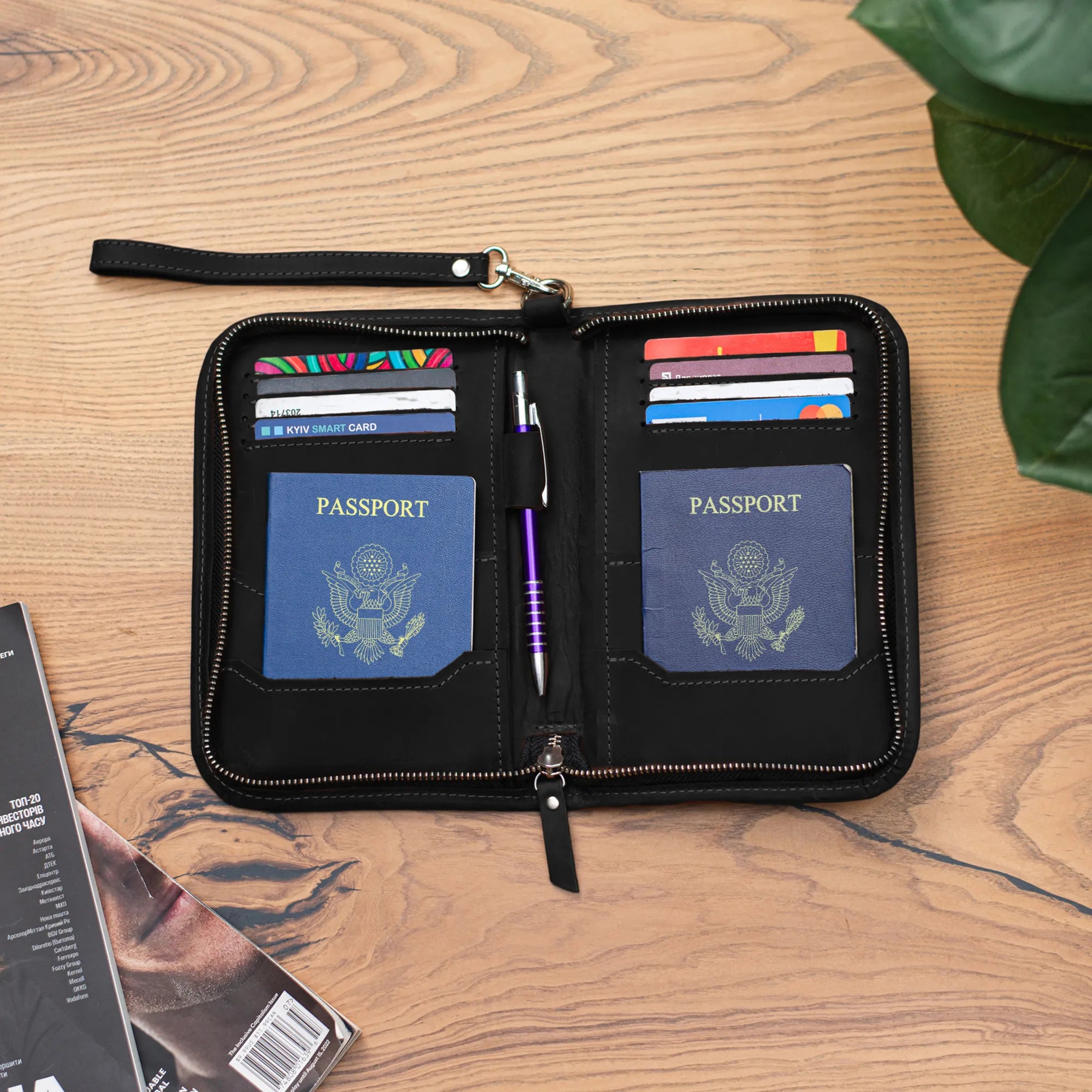 Premium RFID Blocking Passport Holder with Secure Zipper - Perfect for International Travel & Airports | Waterproof Travel Wallet for Documents & Credit Cards