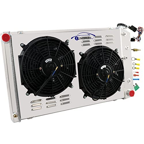 High Performance 3-Row Aluminum Radiator for 1973-1980 Chevy & GMC C/K Pickup Trucks, 1970-1981 Chevy Camaro, 1975-1979 Chevelle, 1978-1984 Monte Carlo - Fits 3.2L 3.3L 3.8L 4.1L 4.3L 4.4L 4.8L Engines - Includes Dual 12