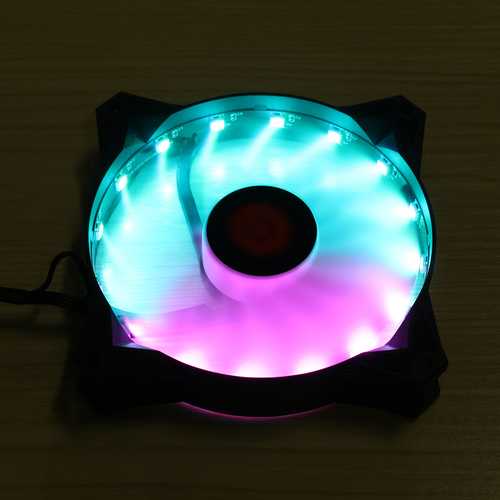 Coolmoon 120mm RGB PC Cooling Fan with Remote Control - Adjustable LED Computer Case Fan for Gaming PC, Desktop, Workstation - Perfect for PC Builds, Case Modding & Cooling Enhancement
