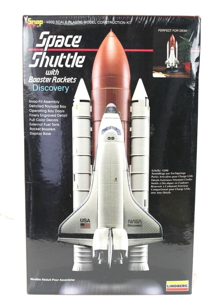 1:200 Scale Lindberg Space Shuttle Model Kit with Detachable Boosters - Perfect for Collectors, Space Enthusiasts & STEM Education Display
