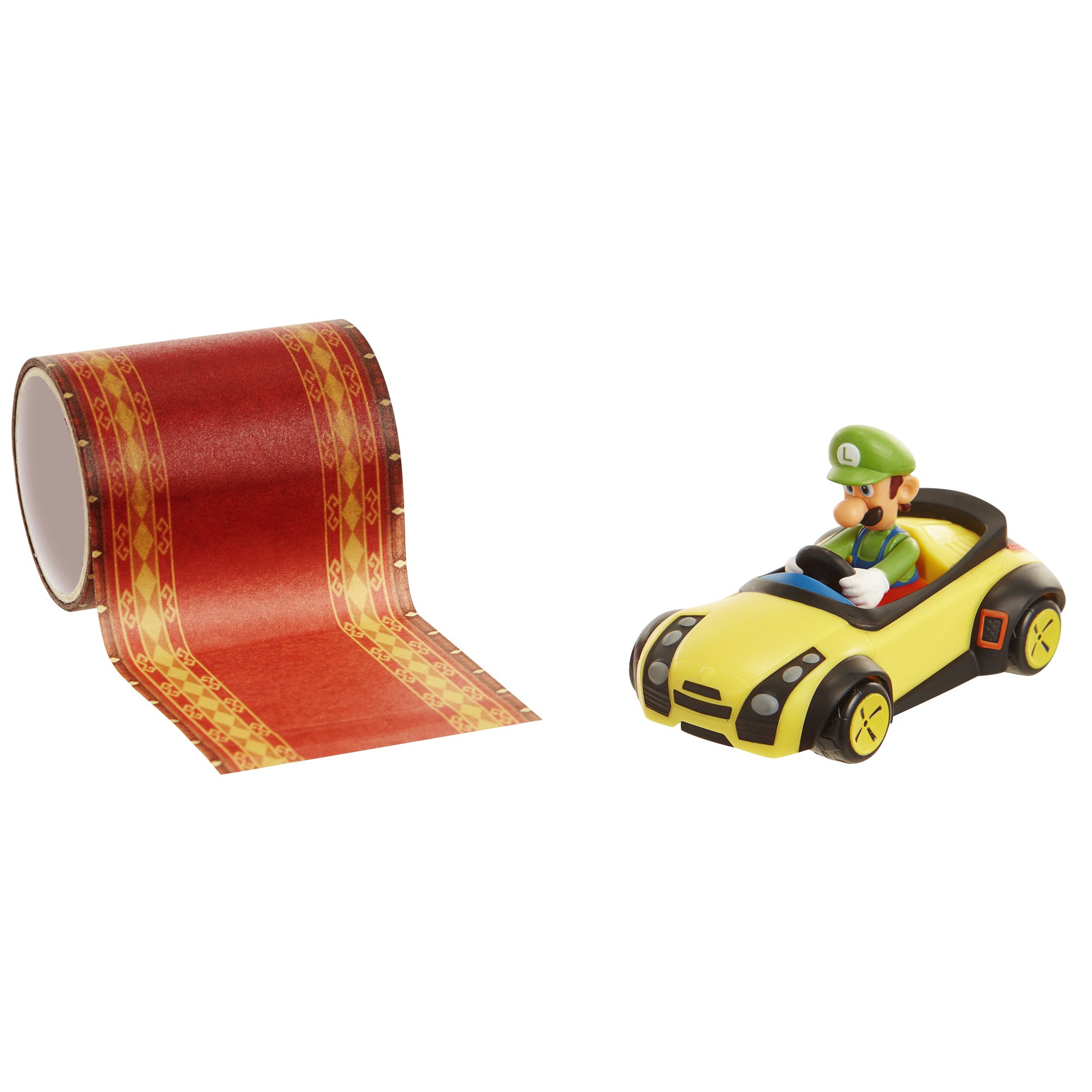Nintendo Luigi Tape Racers Toy Vehicle - Official Mario Kart Inspired Toy Car for Kids - Perfect for Racing Games, Birthday Gifts & Collectors