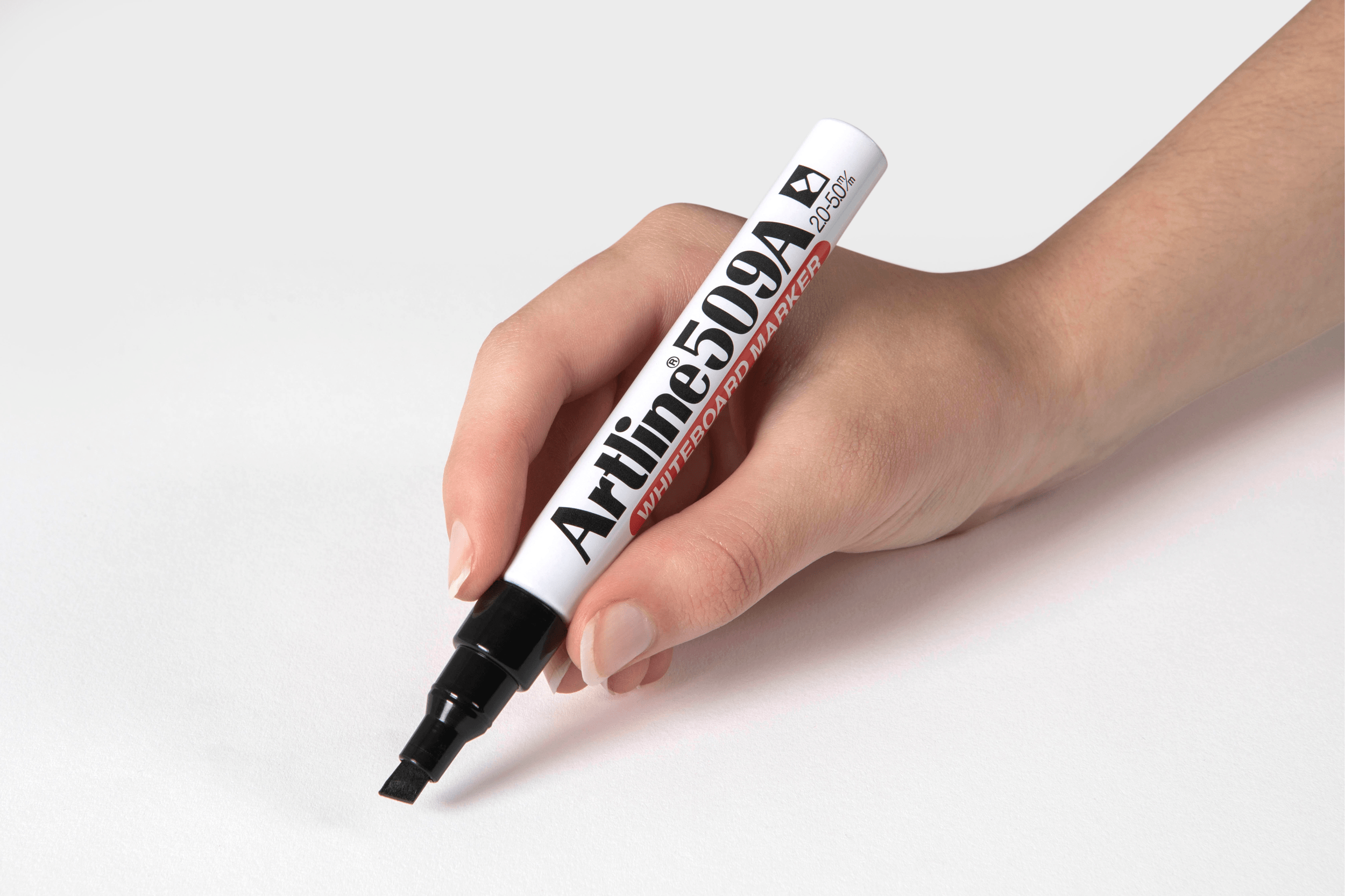 Artline 509A Whiteboard Marker - 5mm Chisel Tip, Black Ink, Pack of 12 - Perfect for Office, Classroom & Home Use