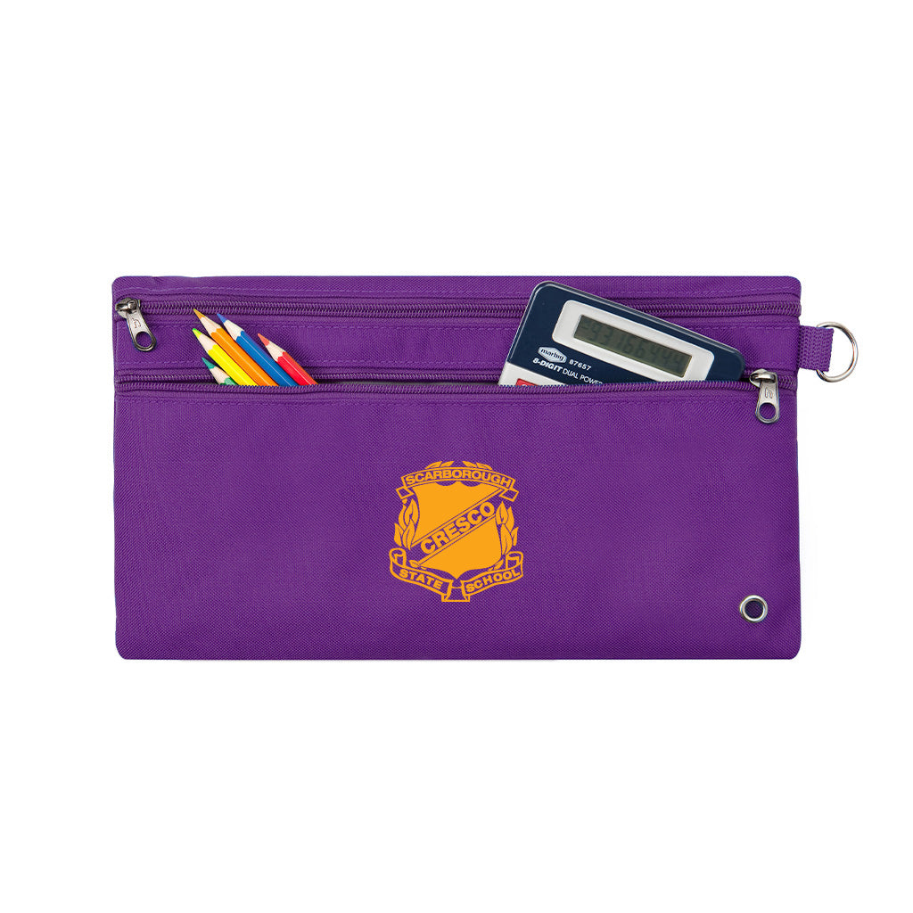 Scarborough State School Pencil Case - Durable Zipper Pouch for Students, Kids & Teachers - Perfect for School Supplies, Art Tools & Office Organization