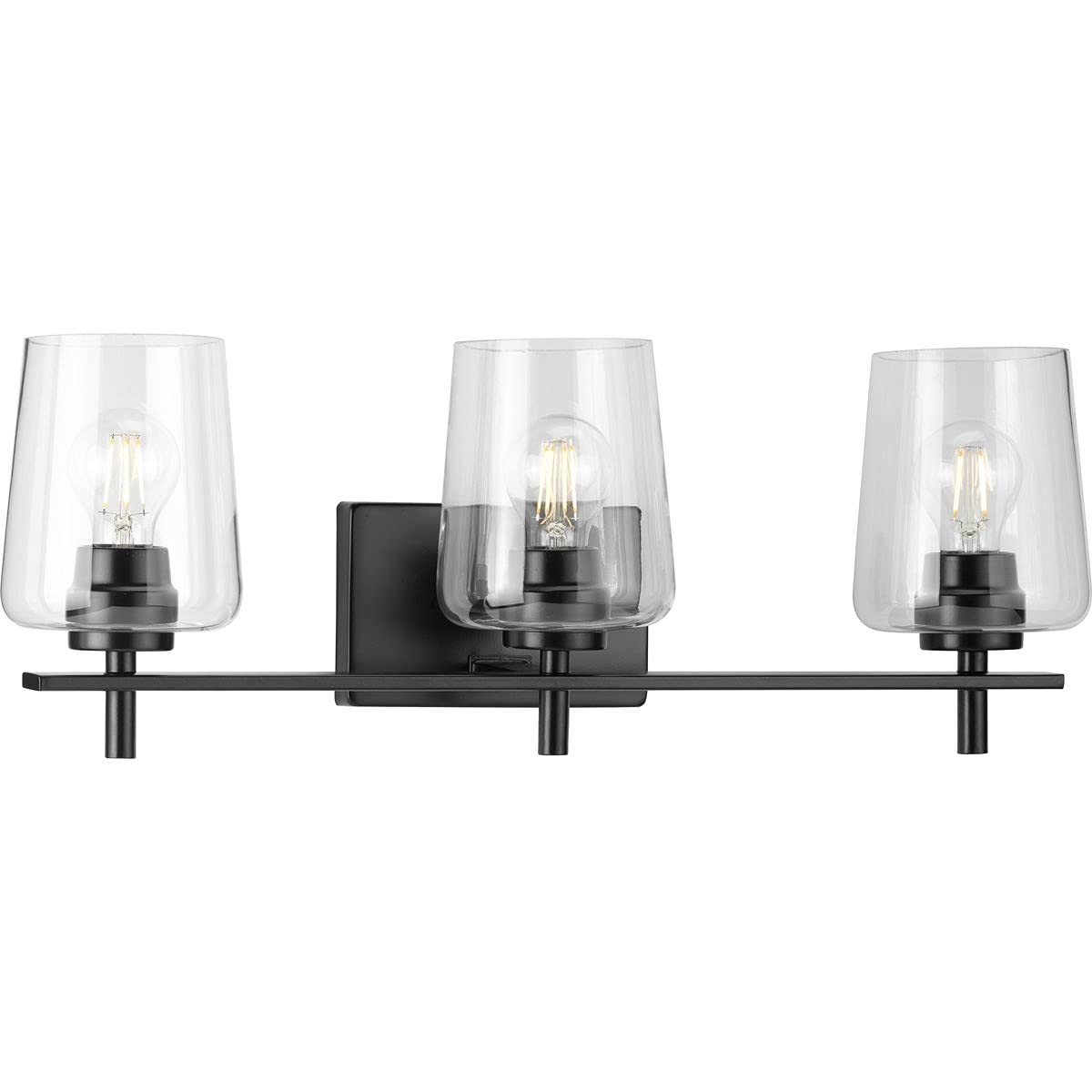 Progress Lighting P300362-31M Calais Bathroom Vanity Light Fixture - Modern Black Sconce for Bathroom Mirror & Vanity Area - Perfect for Home, Hotel, and Spa Decor
