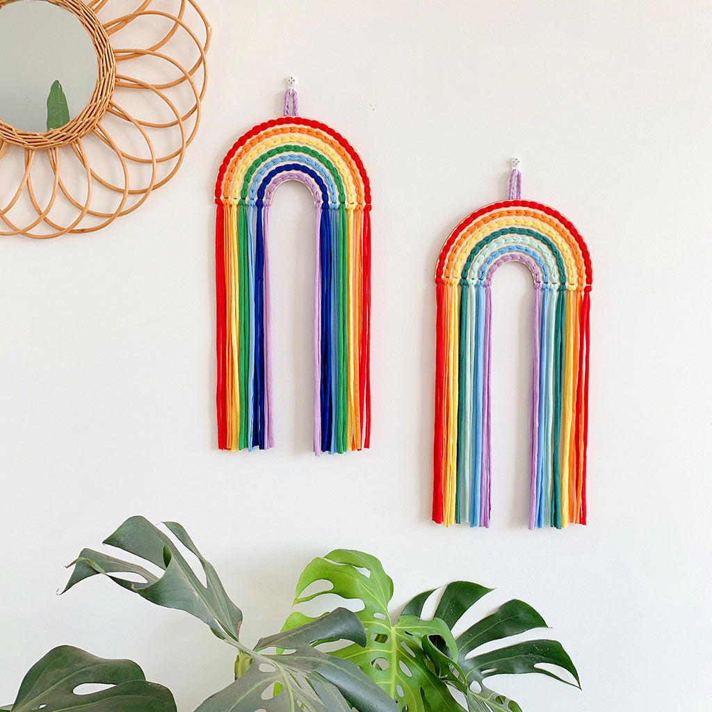 Rainbow Wall Mounted Hair Clip Holder - Organize Hair Accessories for Kids & Adults - Perfect for Bedroom, Bathroom & Dorm Decor