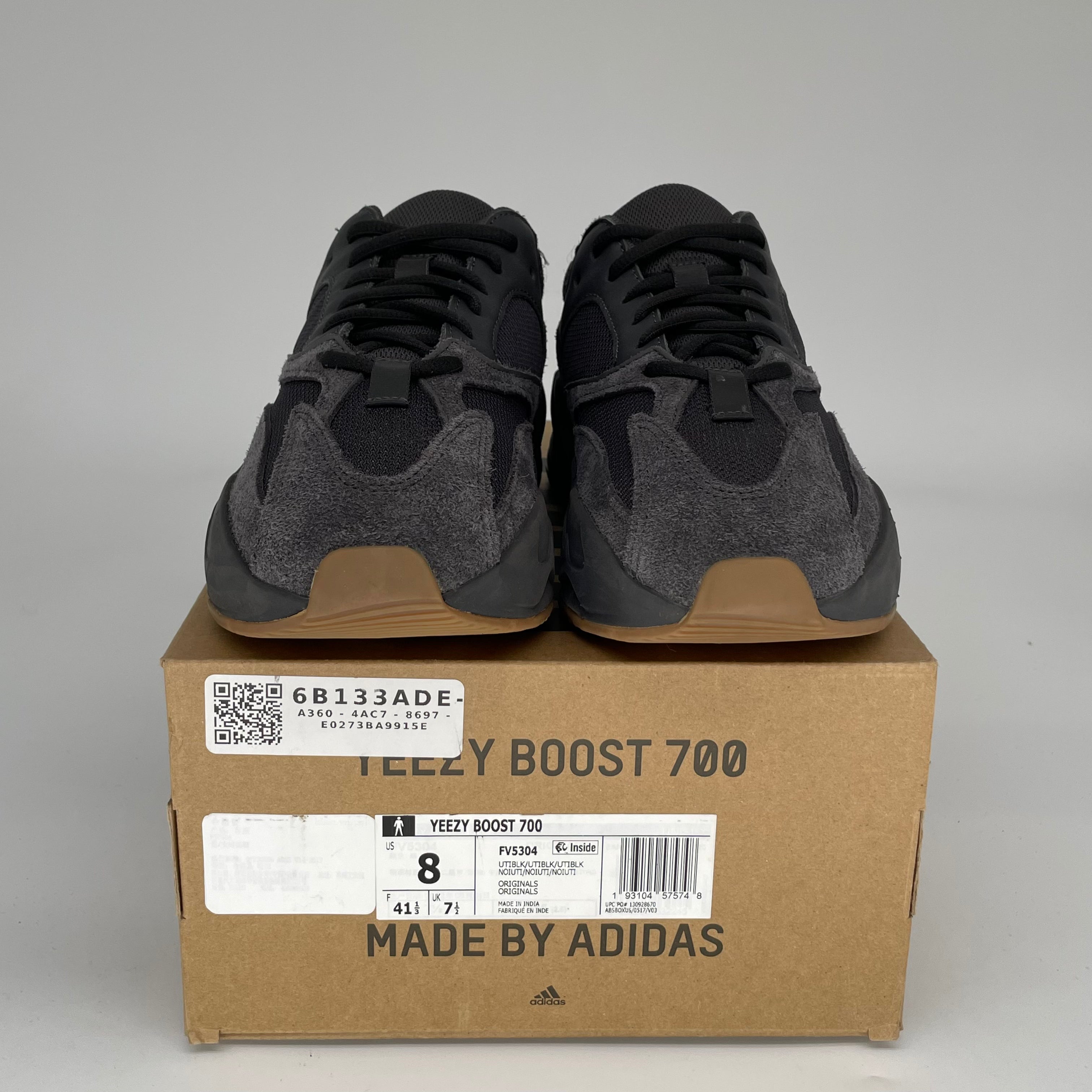 Adidas Yeezy 700 Utility Black Men's Sneakers - Size 8 (FV5304) | Comfortable Running Shoes for Casual Wear & Street Style
