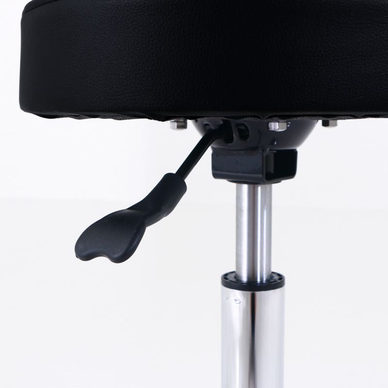 Silverfox 1023A Rolling Stool with Wheels - Adjustable Height Rolling Chair for Salon, Kitchen, Office & Workshop - Ergonomic Rolling Seat with Swivel & Locking Casters