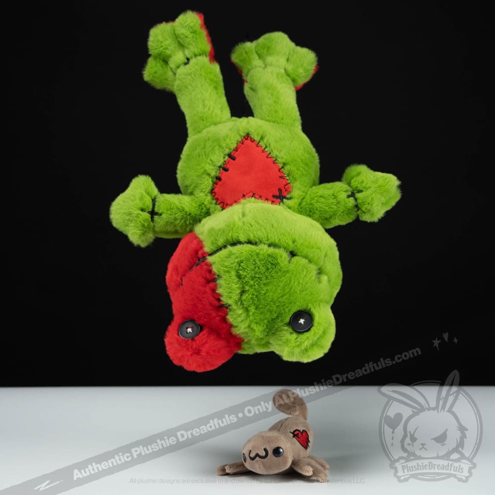 Plushie Dreadfuls Love Frog Stuffed Animal - Soft Cuddly Plush Toy for Kids, Valentine's Gift & Anxiety Relief Companion | Perfect for Bedtime, Gifts & Emotional Support