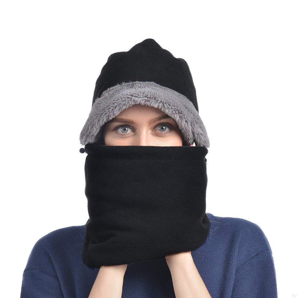 TITECOUGO Fleece Balaclava Hood - Winter Thermal Ear Warmer Hat for Men & Women - Perfect for Skiing, Snowboarding, and Cold Weather Outdoor Activities