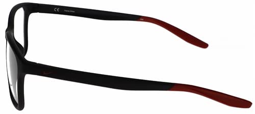 Nike 7117 Radiation Protection Glasses - UV400 Wrap-Around Safety Glasses, Square Plastic Frame for Men & Women, Small/Medium Size - Ideal for Computer Use, Gaming, and Outdoor Activities
