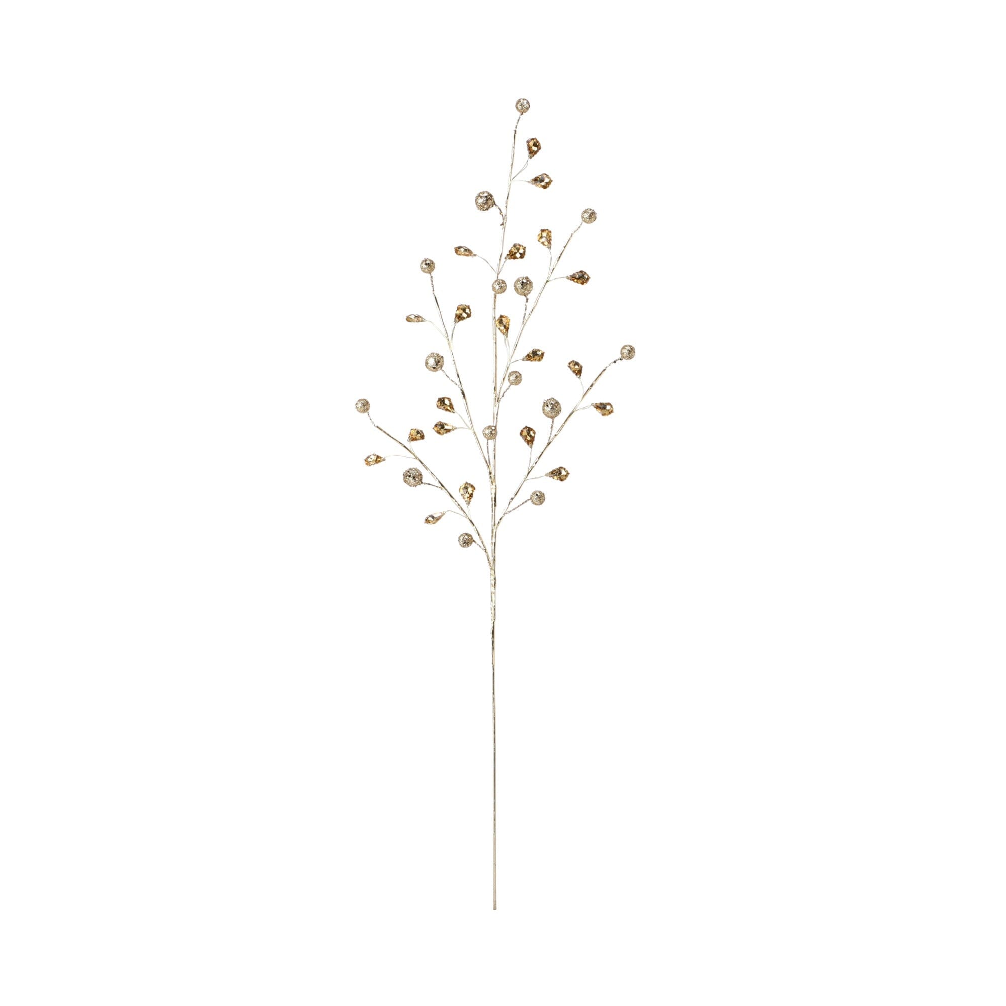 Glitter Berry Gold Artificial Plants - Elegant Home Decor for Living Room, Office & Wedding Centerpieces