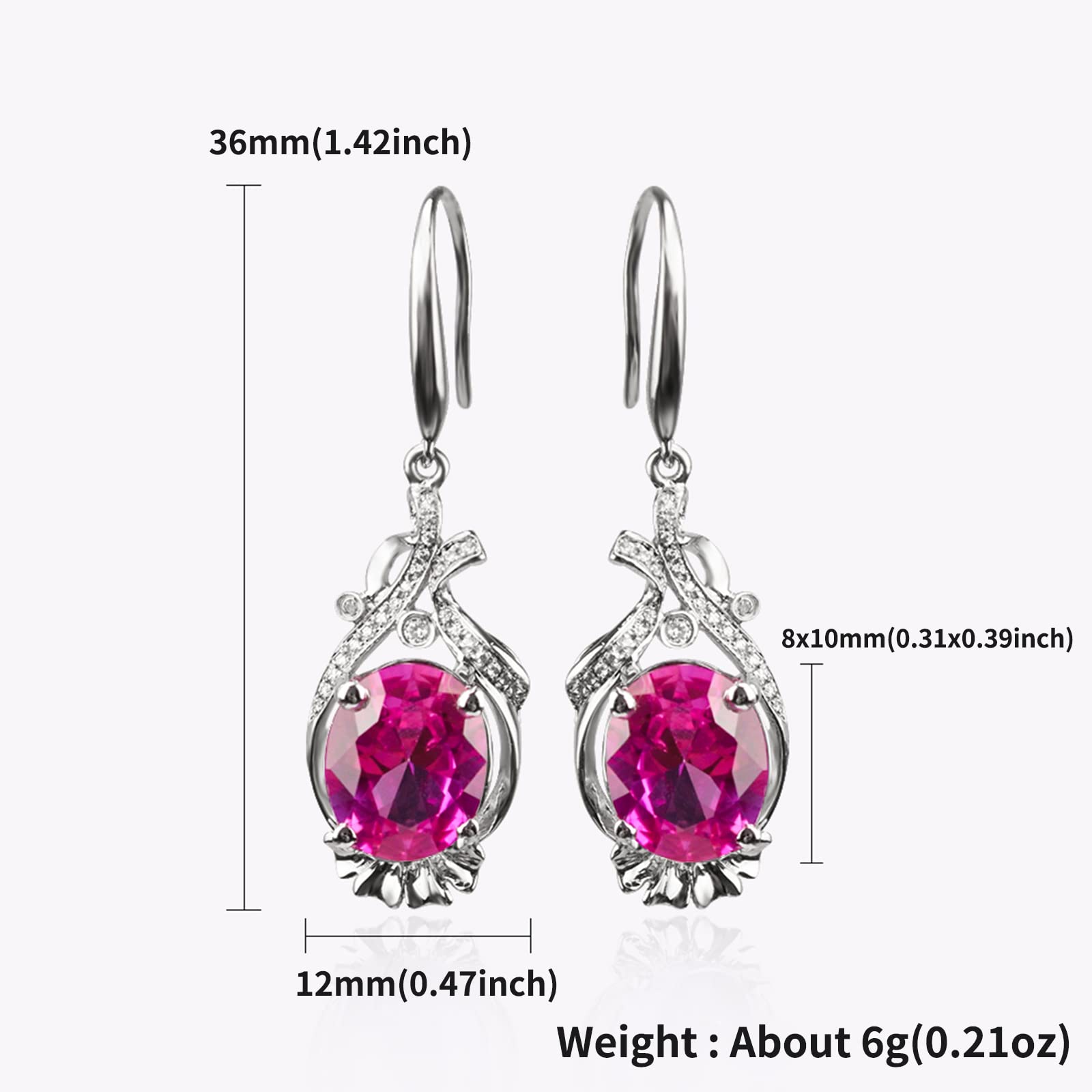 925 Sterling Silver Dangle Earrings for Women - Trendy Shiny Cubic Zirconia Drop Earrings - Perfect Gift for Birthday, Anniversary & Special Occasions