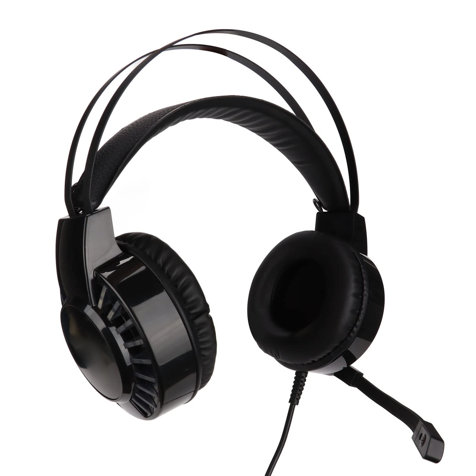 PUSOKEI G605 Wired Gaming Headset - 7.1 Surround Sound RGB Headphones with 50mm Drivers, Noise Cancelling Mic & 3.5mm Jack for PC, PS4, Xbox - Perfect for Esports, Streaming & Online Gaming