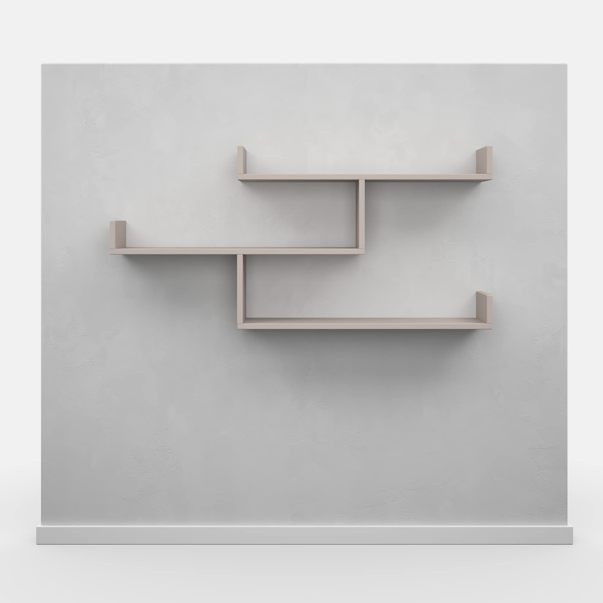 Modern Mocha Wall Shelf 26x47 Inches - Home Storage for Living Room & Bedroom